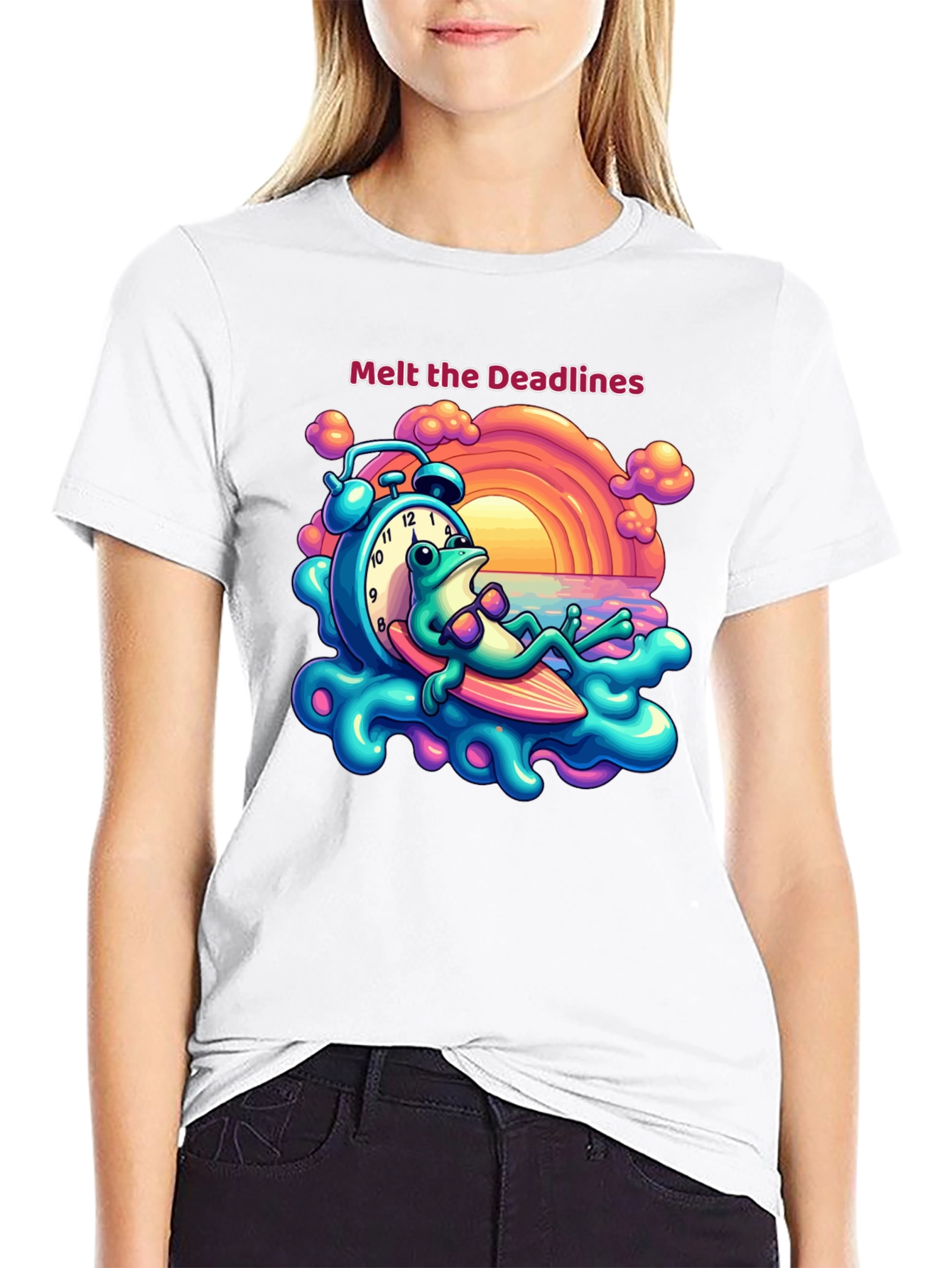 Melt the Deadlines Frog Relaxing T-Shirt