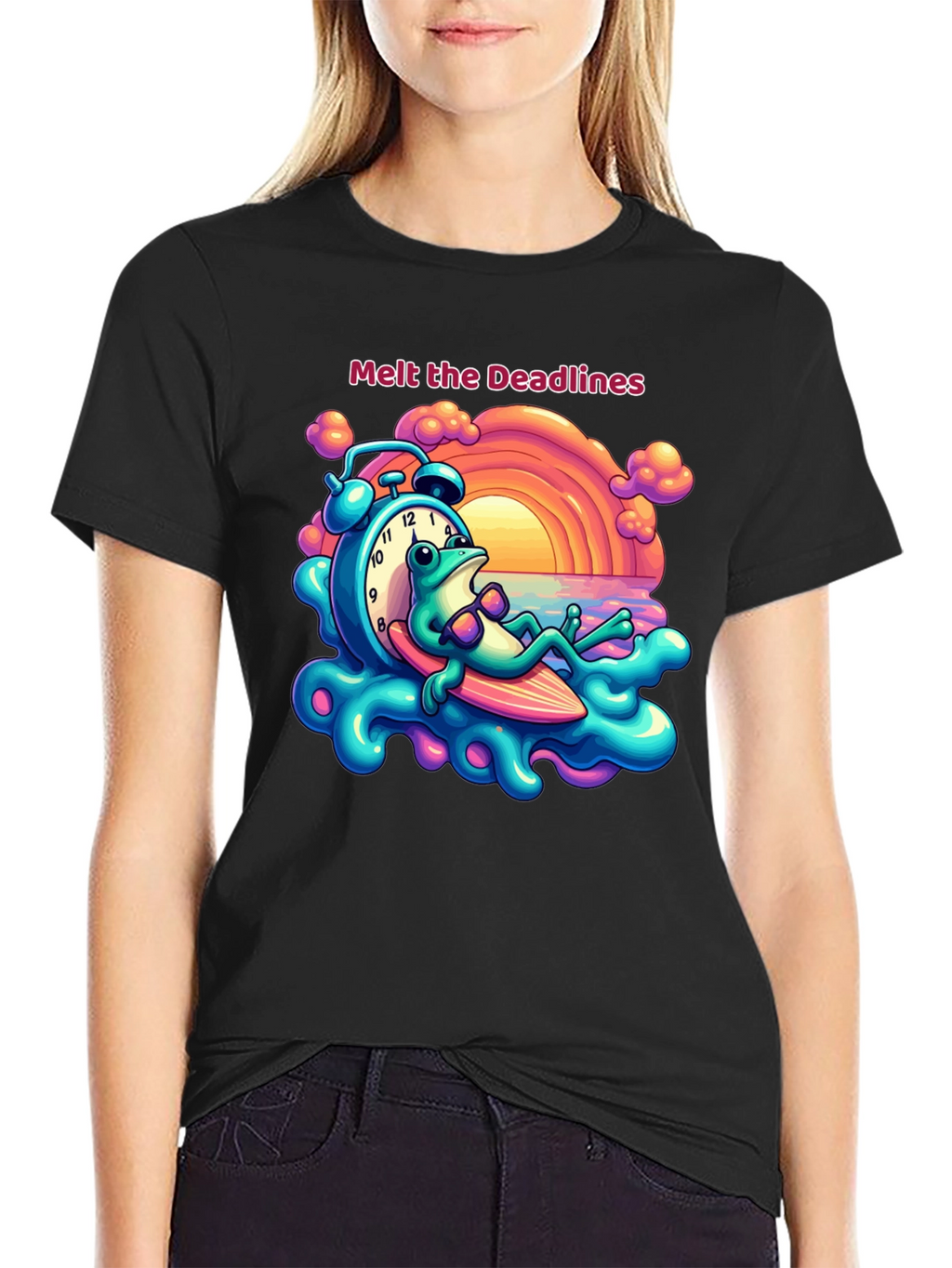 Melt the Deadlines Frog Relaxing T-Shirt