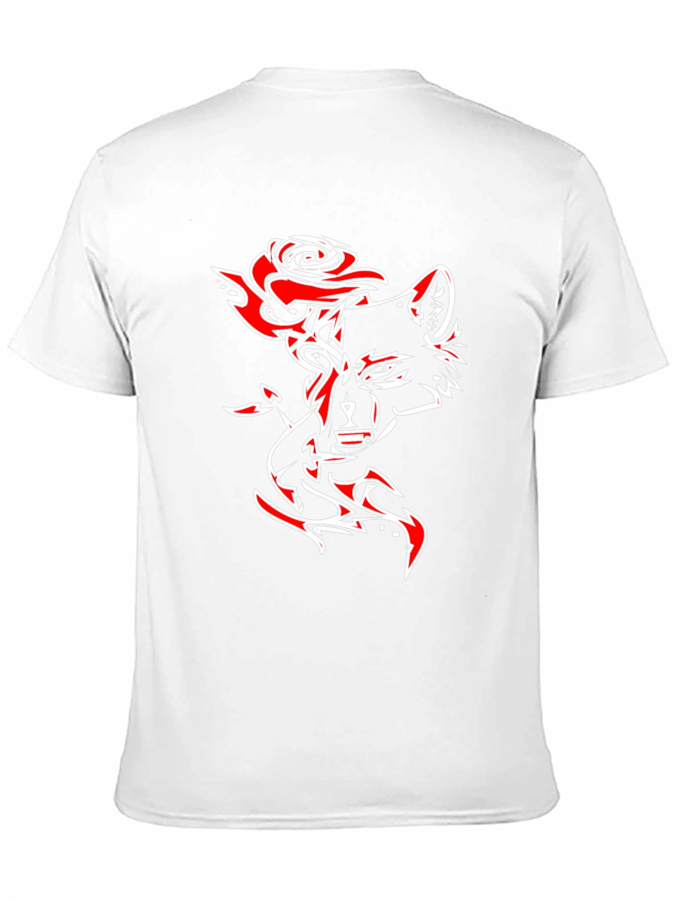 Wolf Rose Graphic T-Shirt - Black
