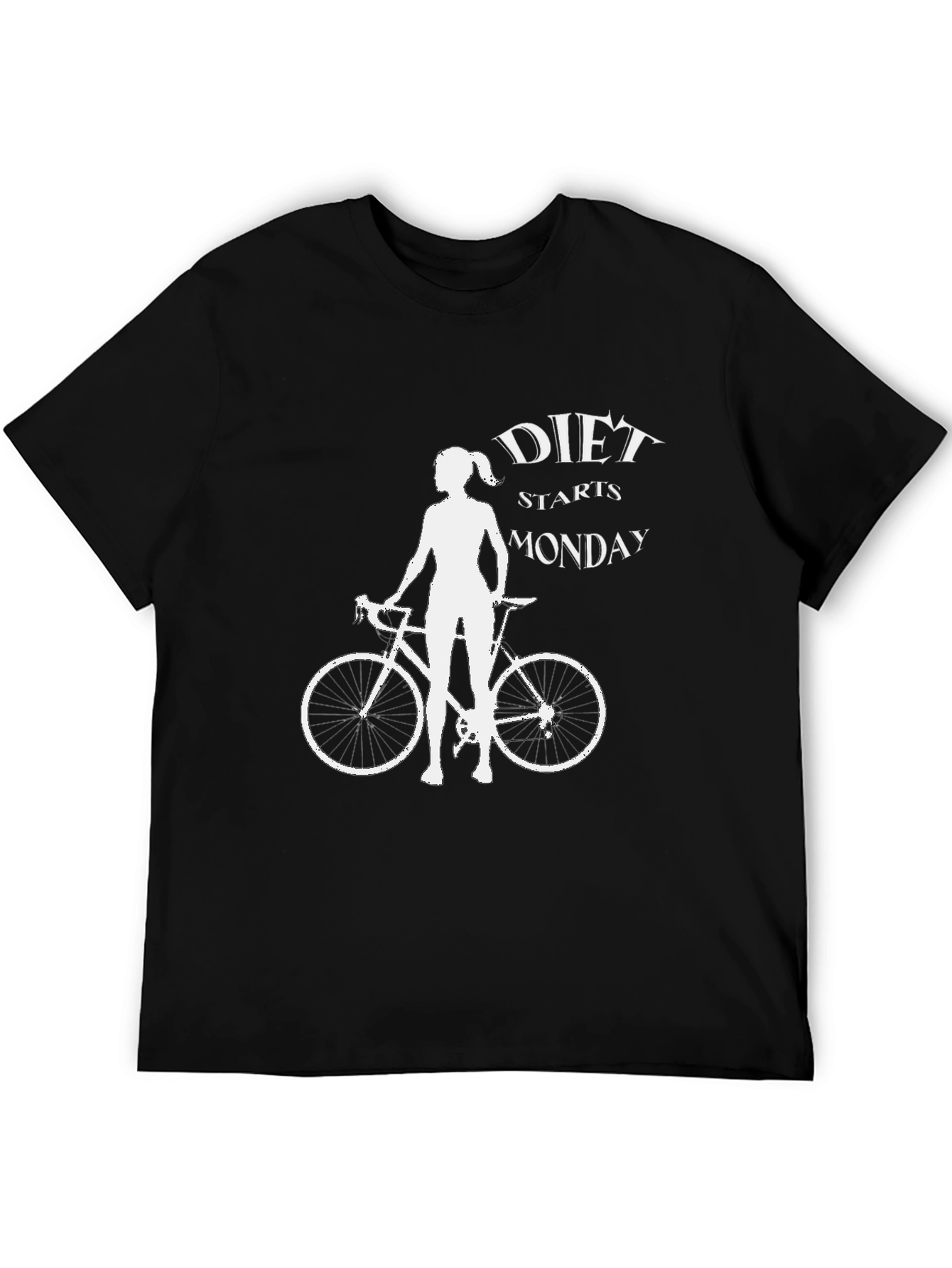 Diet Starts Monday Bike T-Shirt - Black