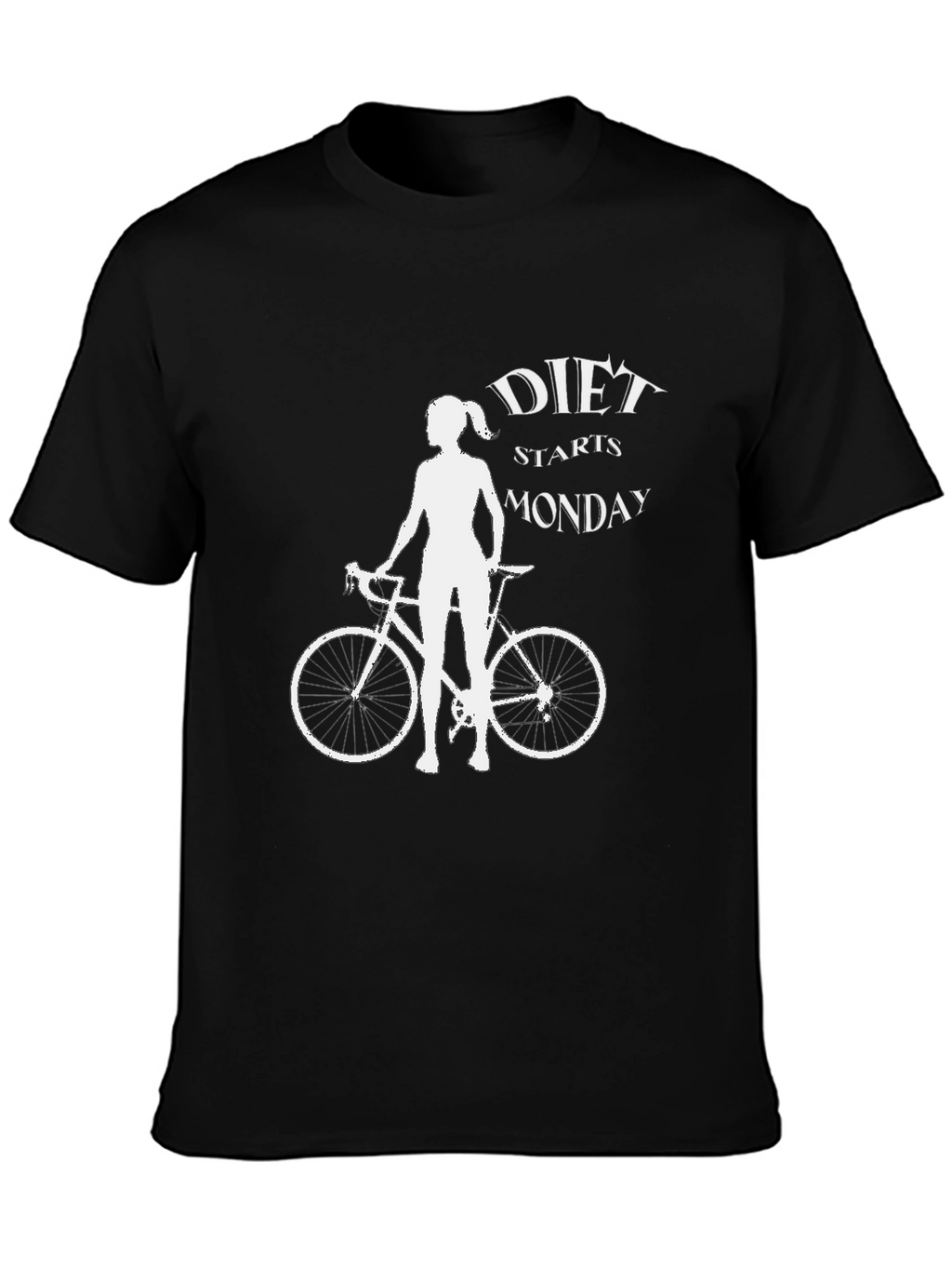 Diet Starts Monday Bike T-Shirt - Black