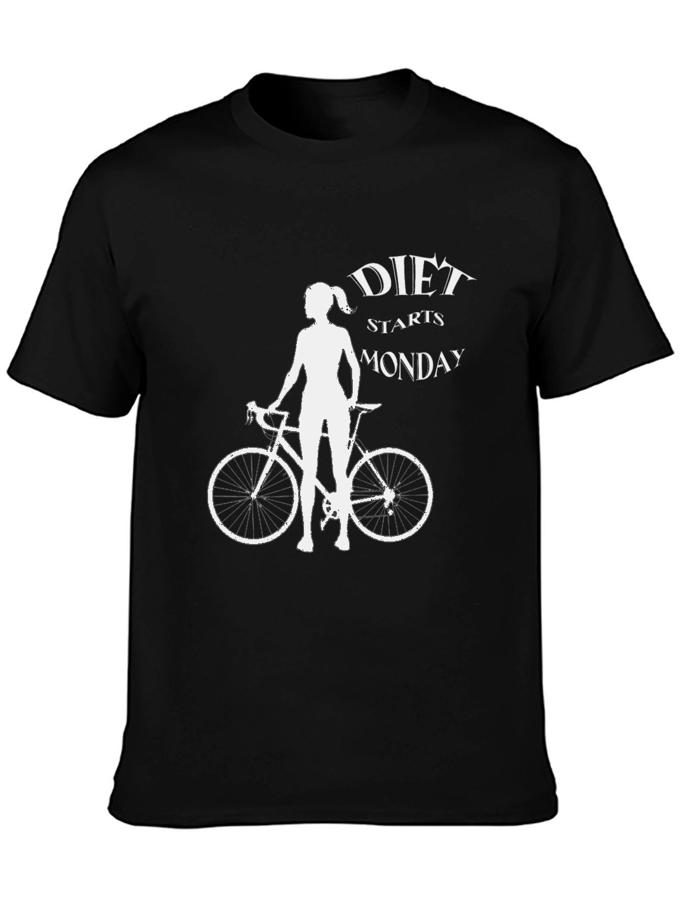 Diet Starts Monday Bike T-Shirt - Black
