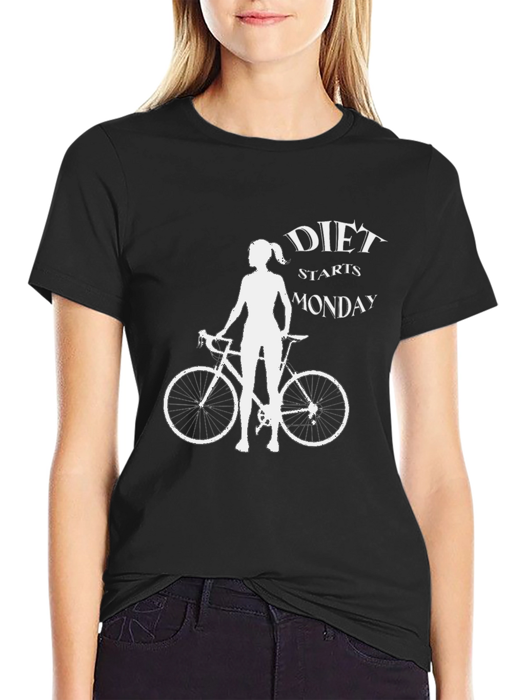 Diet Starts Monday Bike T-Shirt - Black