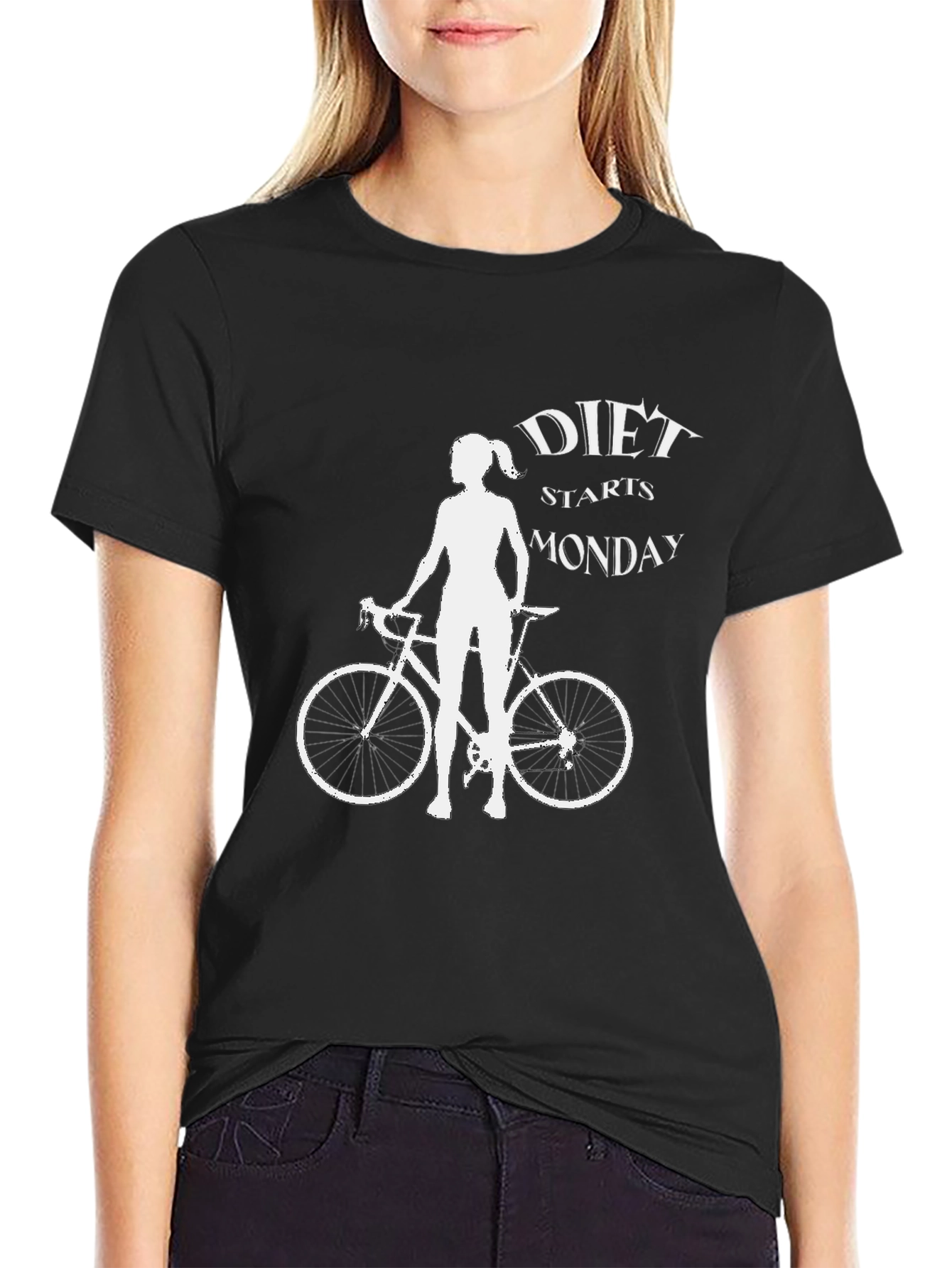 Diet Starts Monday Bike T-Shirt - Black