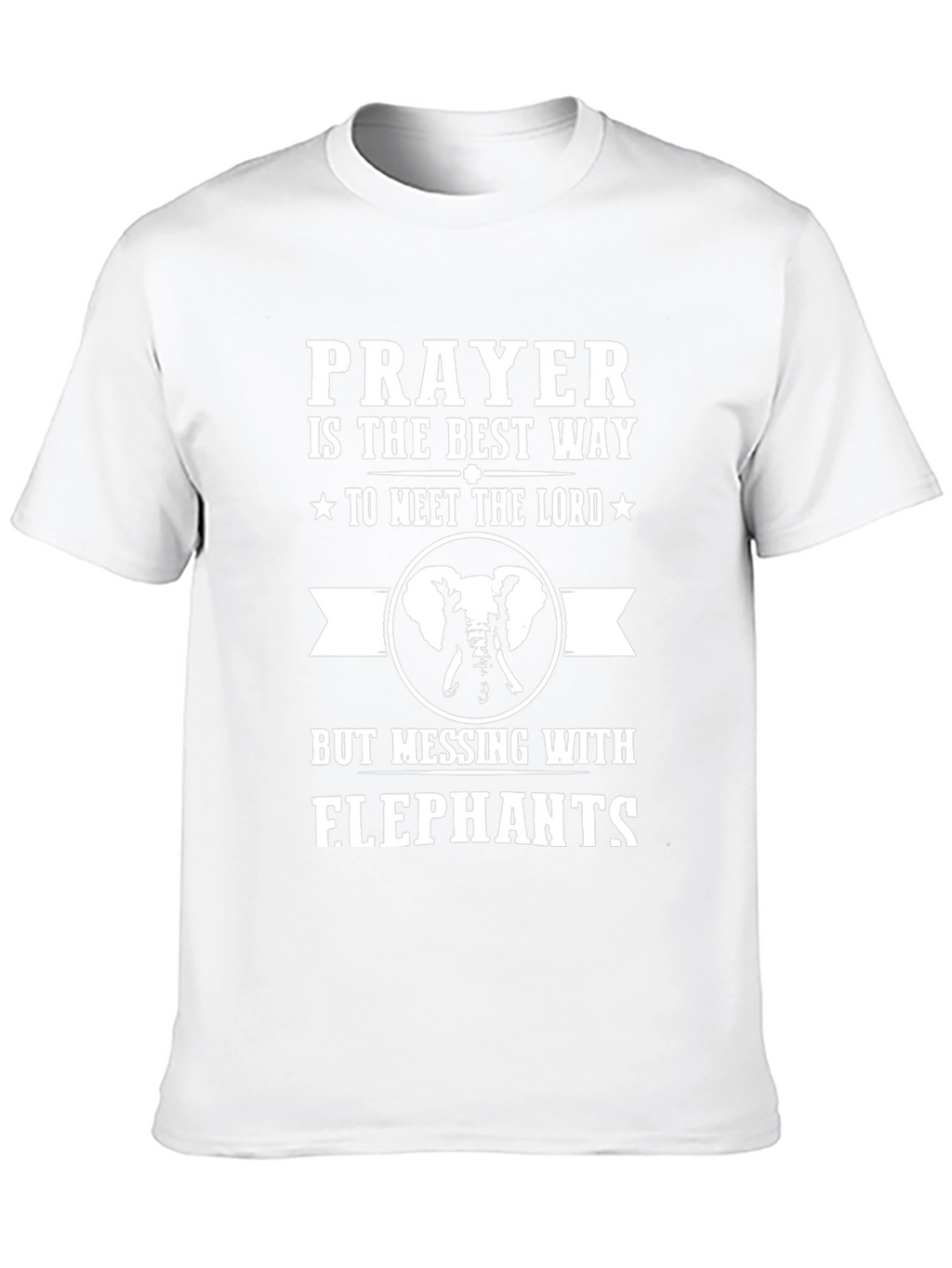 Prayer and Elephants Graphic T-Shirt