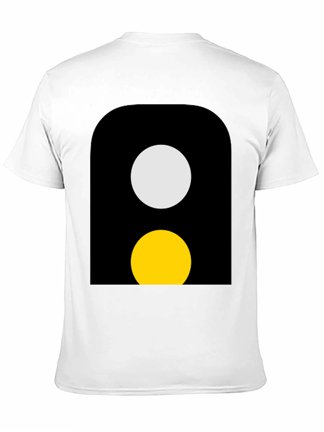Abstract Graphic T-Shirt - Black with Circle Design