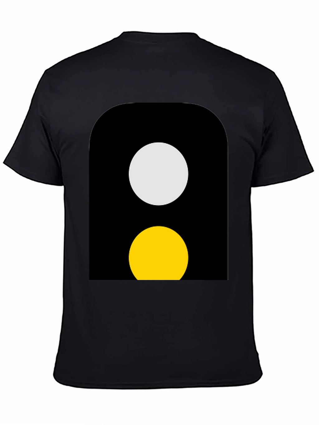 Abstract Graphic T-Shirt - Black with Circle Design