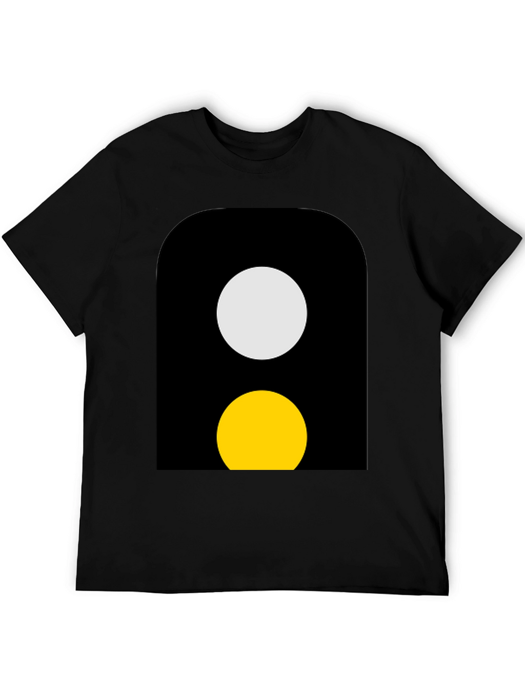 Abstract Graphic T-Shirt - Black with Circle Design