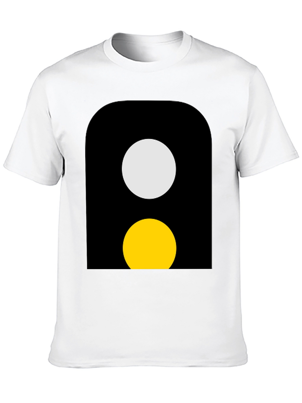 Abstract Graphic T-Shirt - Black with Circle Design