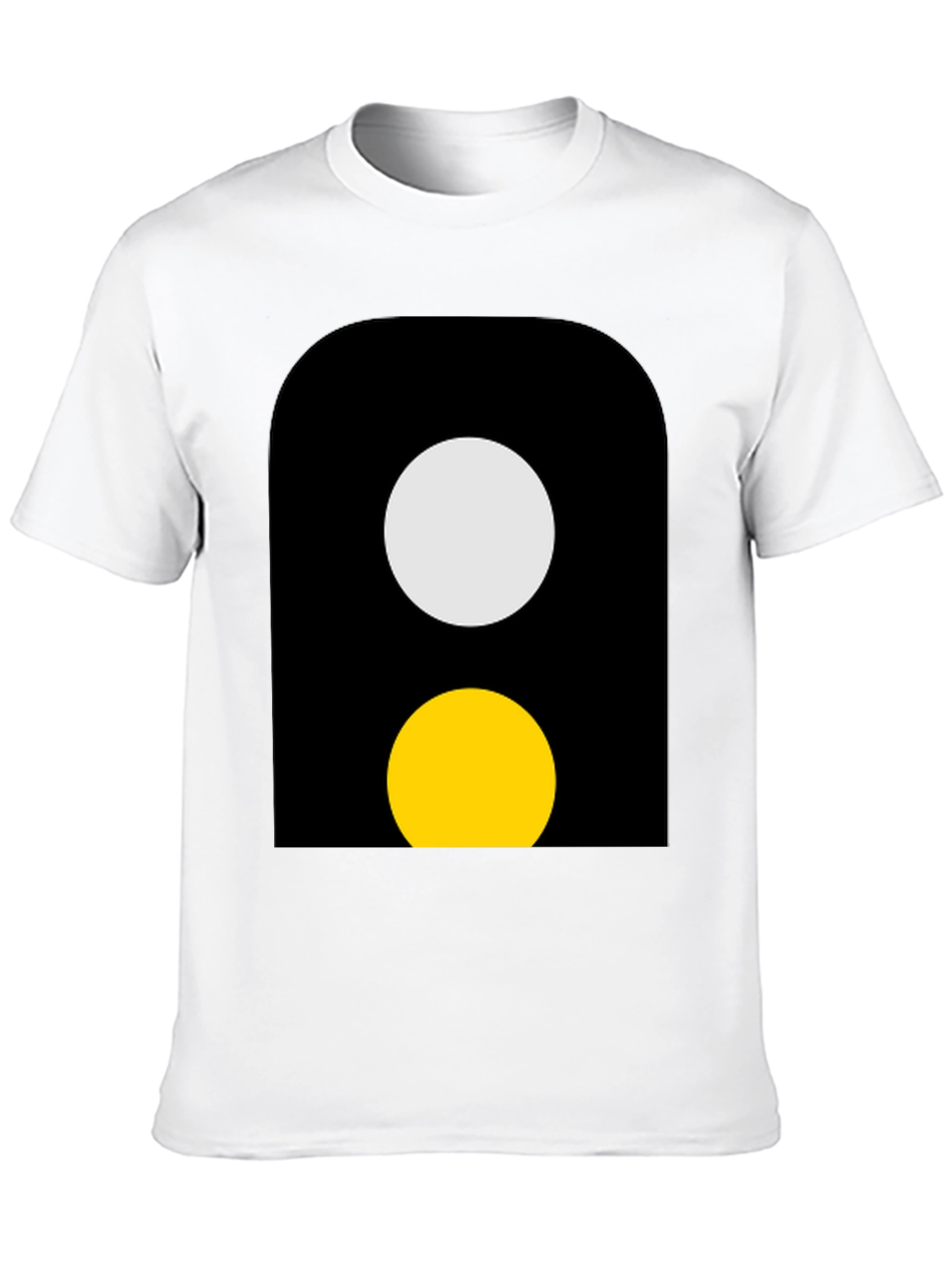 Abstract Graphic T-Shirt - Black with Circle Design