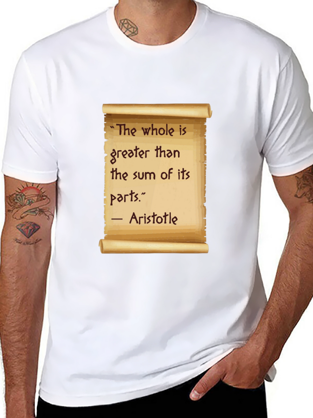 Aristotle Quote T-Shirt - The Whole is Greater