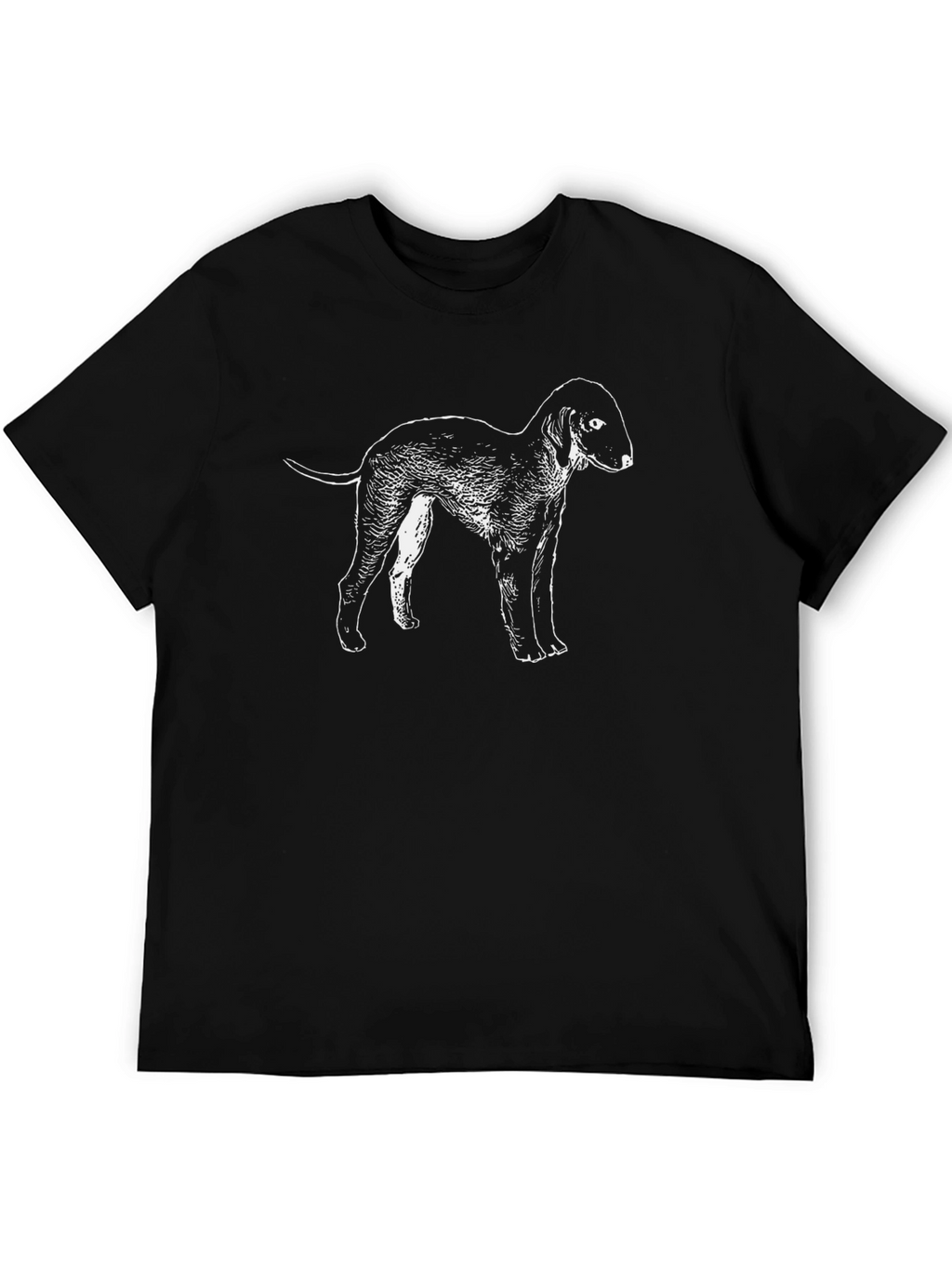 Black Dog T-Shirt - Bedlington Terrier Graphic Tee