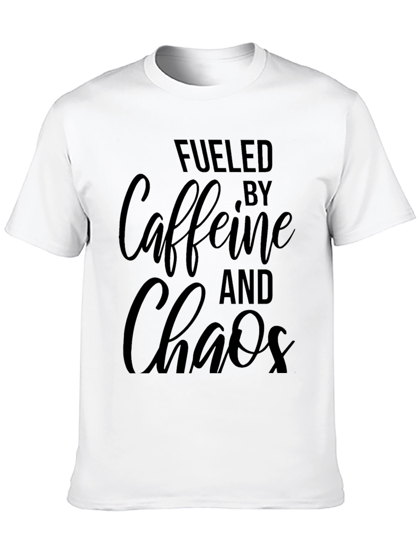 Fueled by Caffeine and Chaos Black T-Shirt