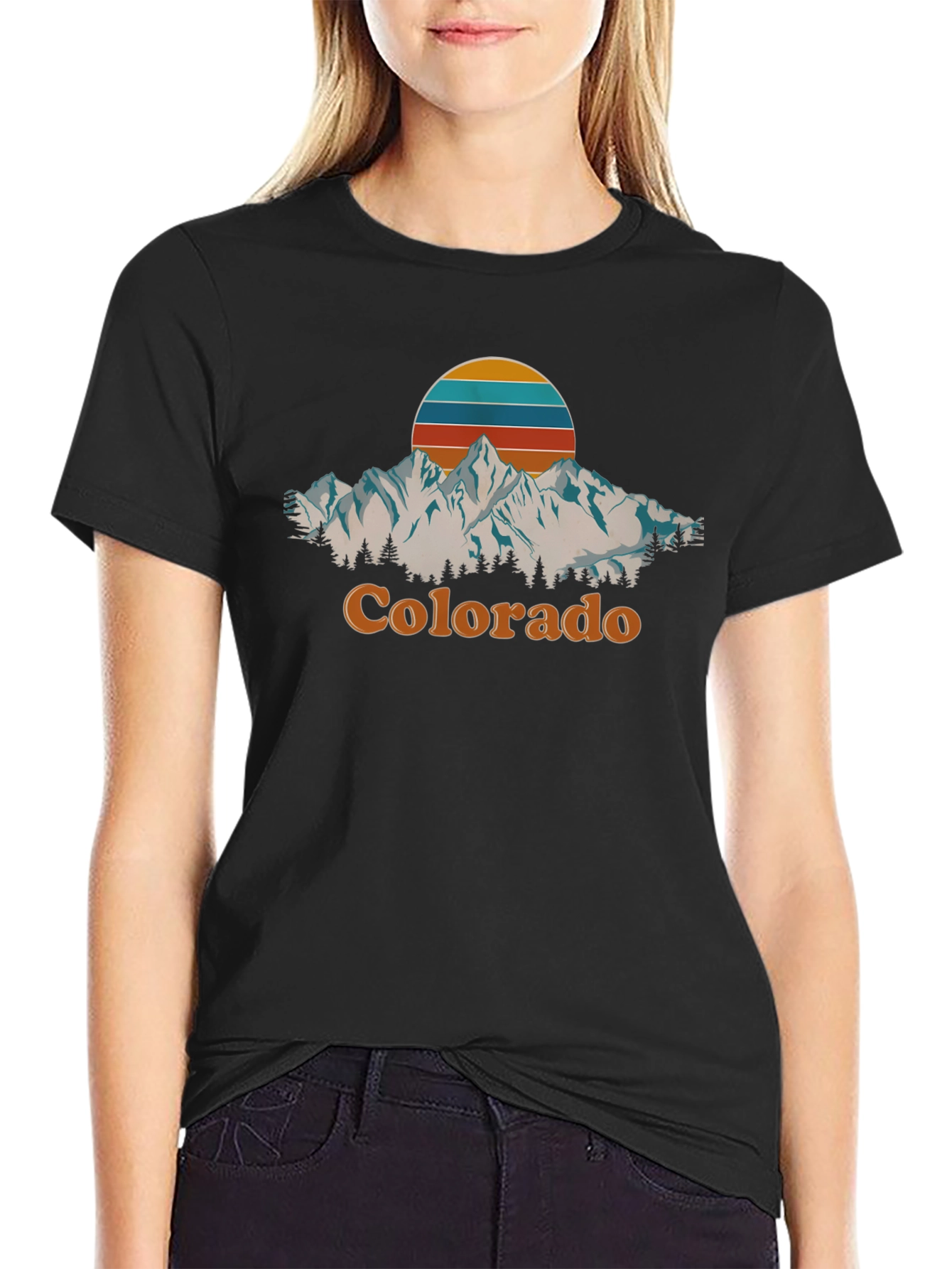Colorado Mountain Retro Graphic Tee