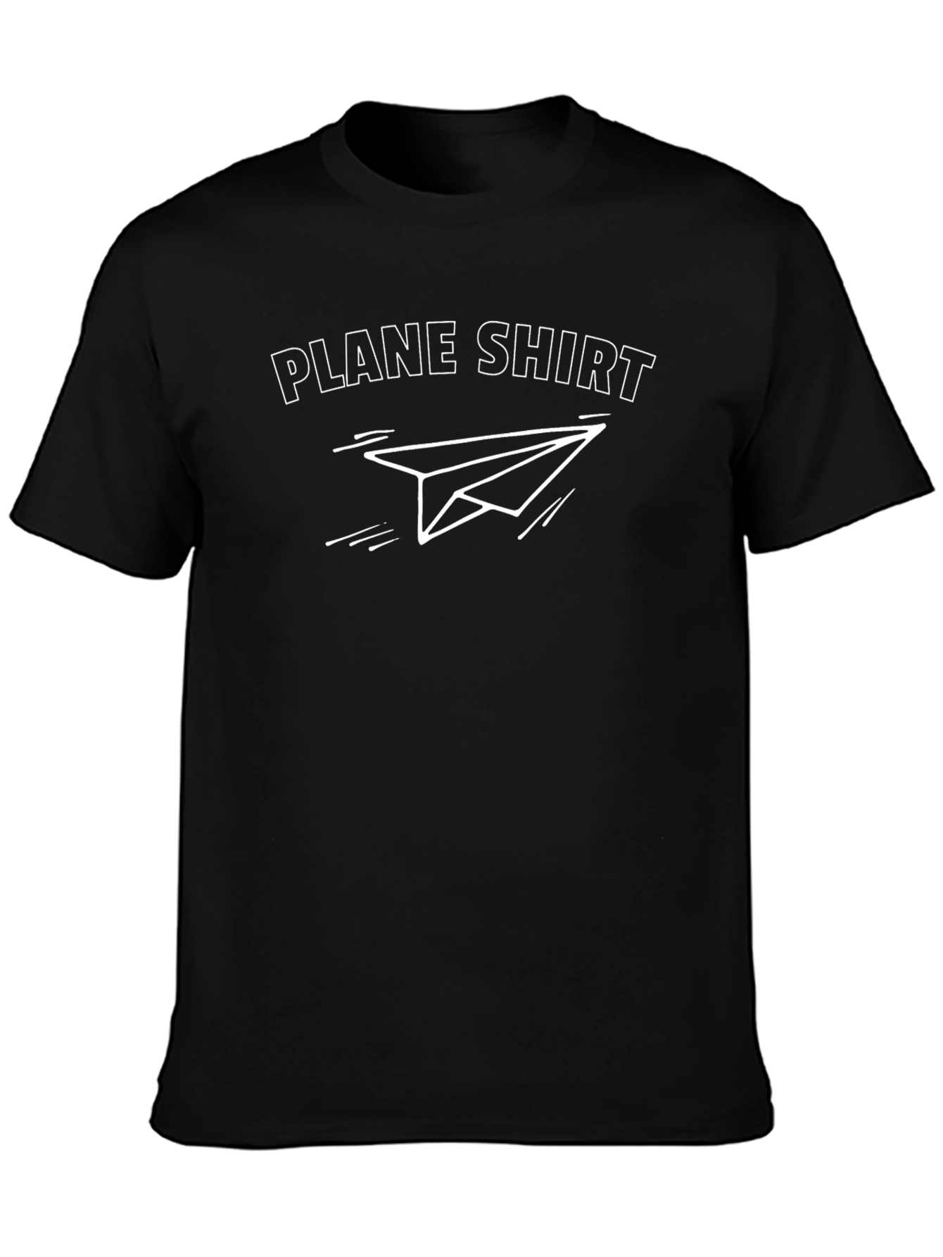 Plane Shirt Black Tee Paper Airplane Graphic