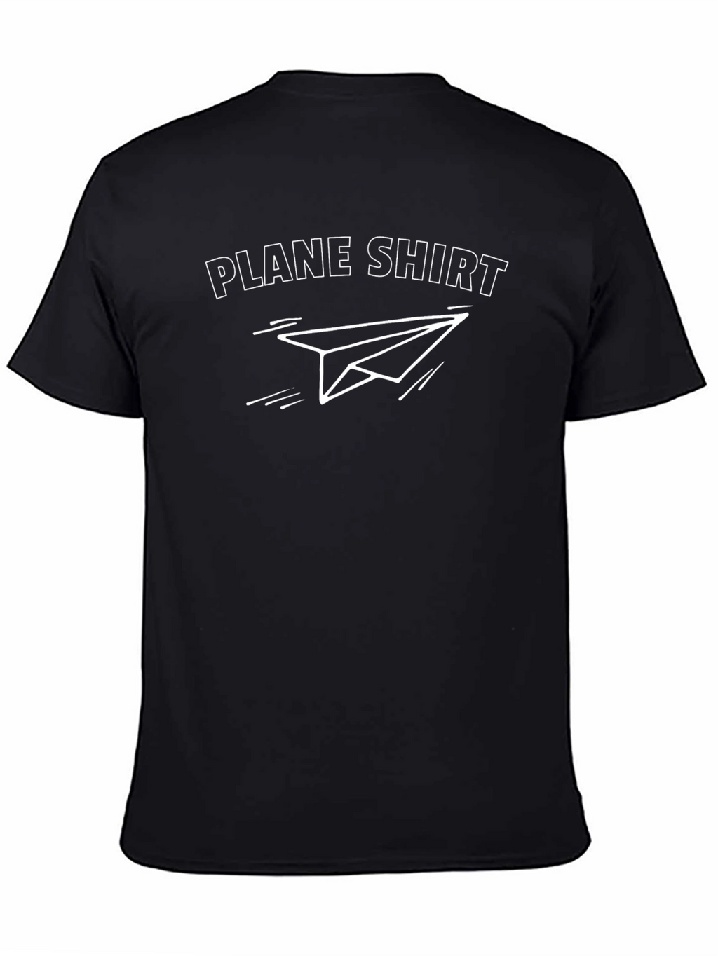 Plane Shirt Black Tee Paper Airplane Graphic
