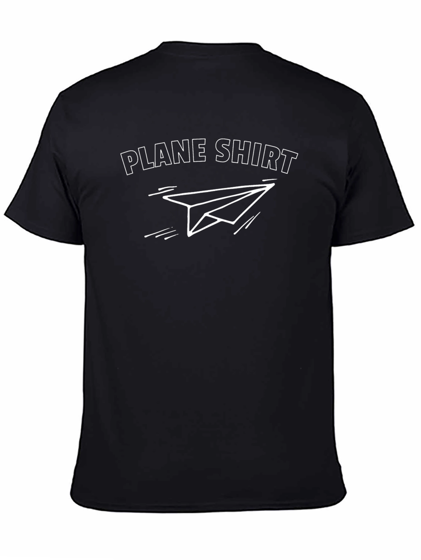 Plane Shirt Black Tee Paper Airplane Graphic