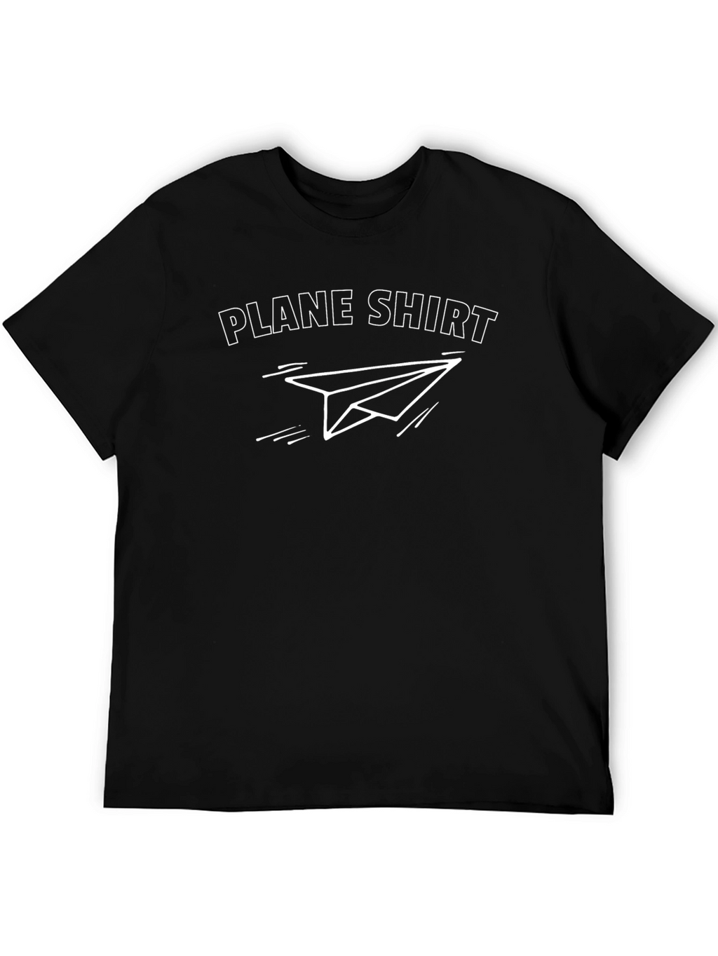 Plane Shirt Black Tee Paper Airplane Graphic