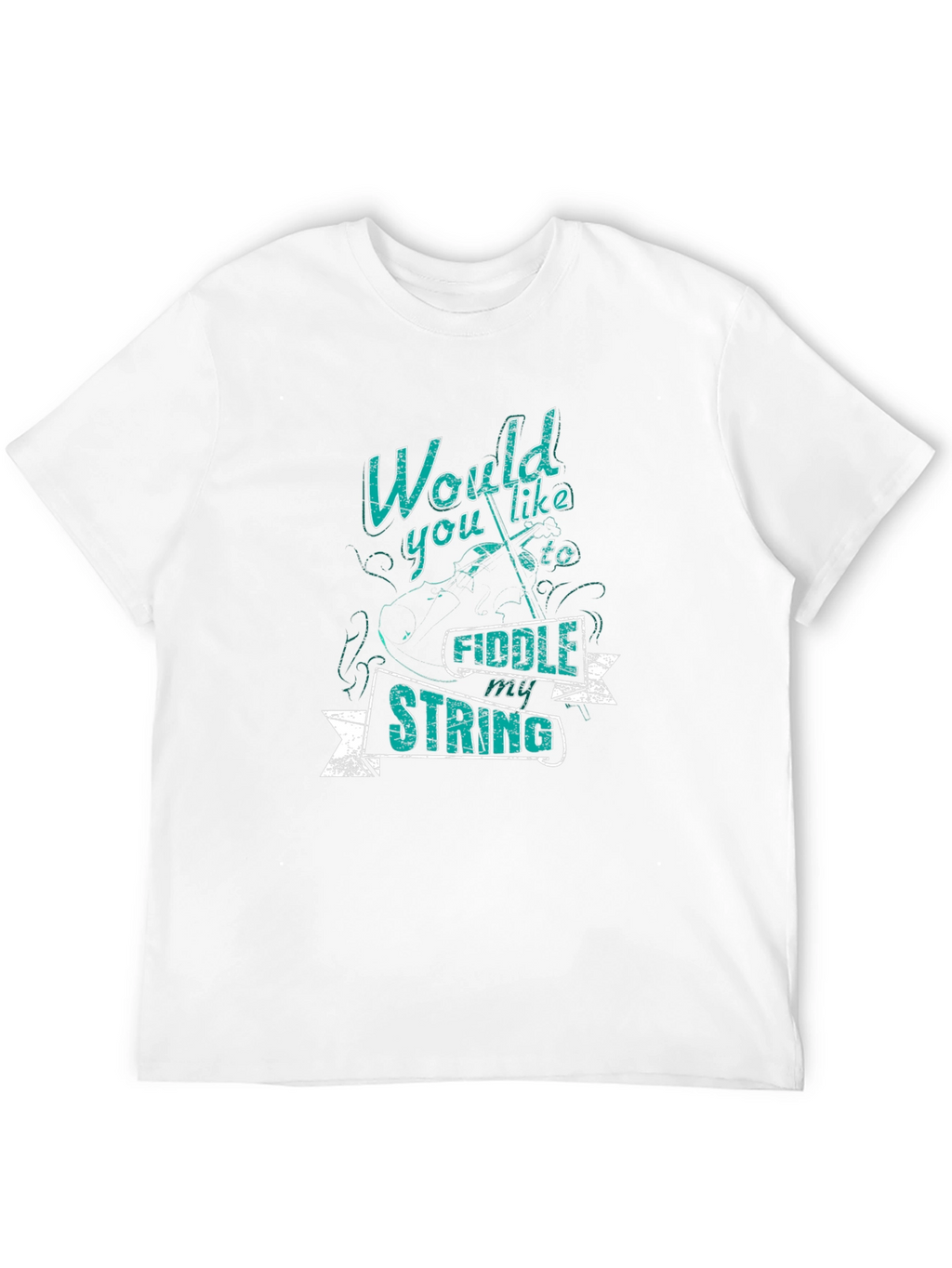 Fiddle My String Graphic Tee - Black Cotton T-Shirt
