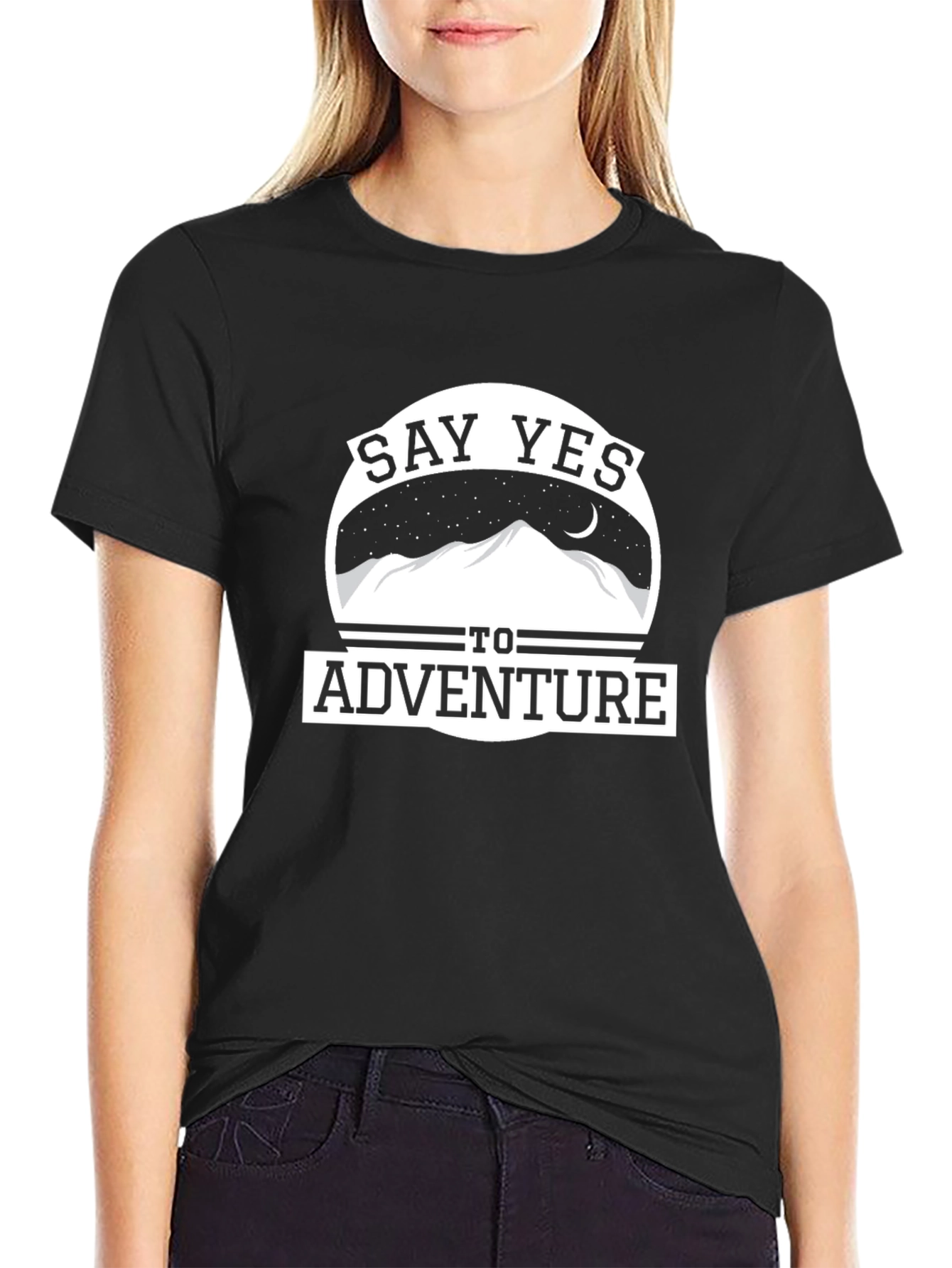 Say Yes To Adventure T-Shirt - Mountain Design