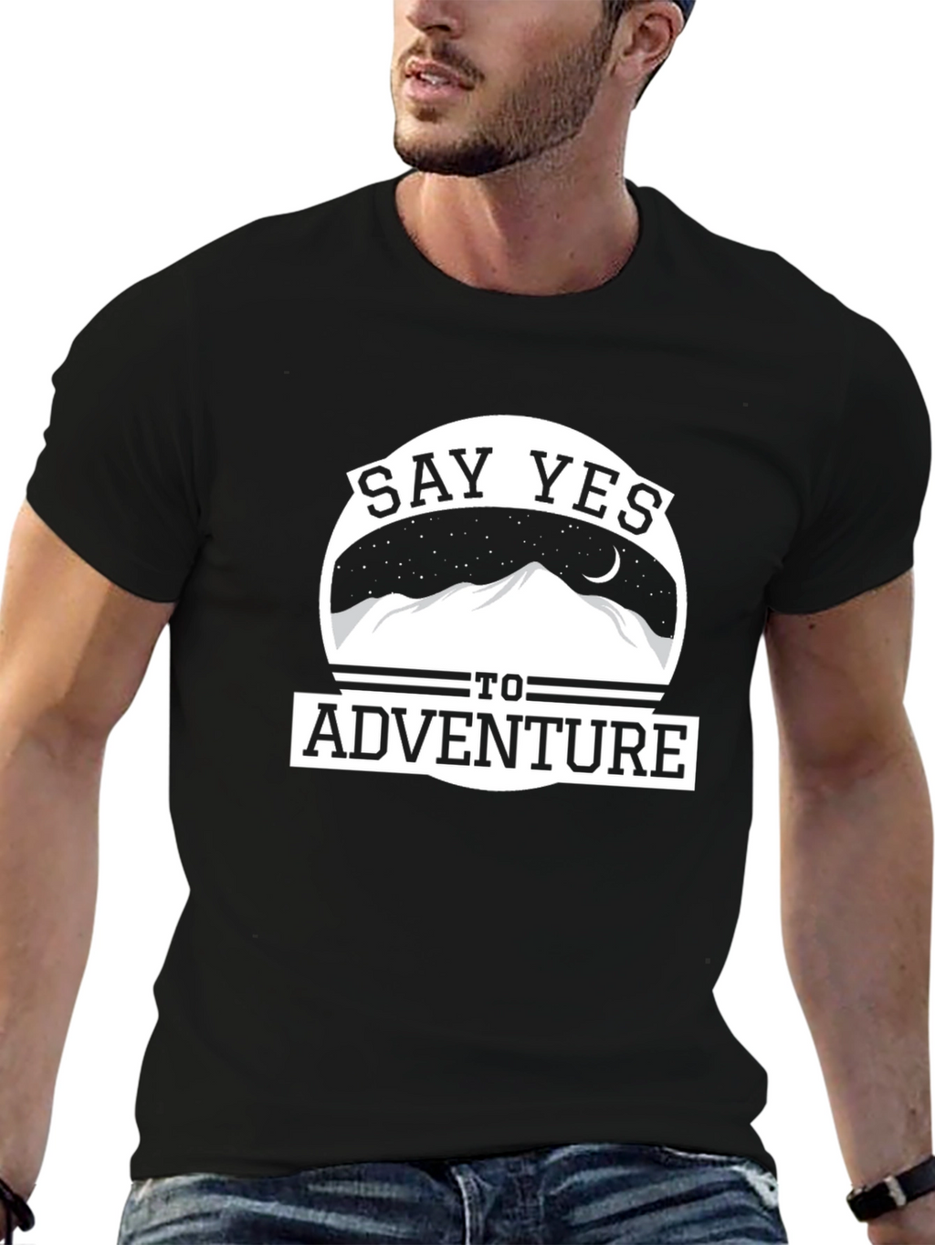 Say Yes To Adventure T-Shirt - Mountain Design
