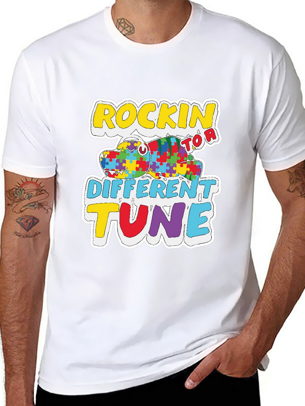Rockin to a Different Tune Autism Awareness T-Shirt
