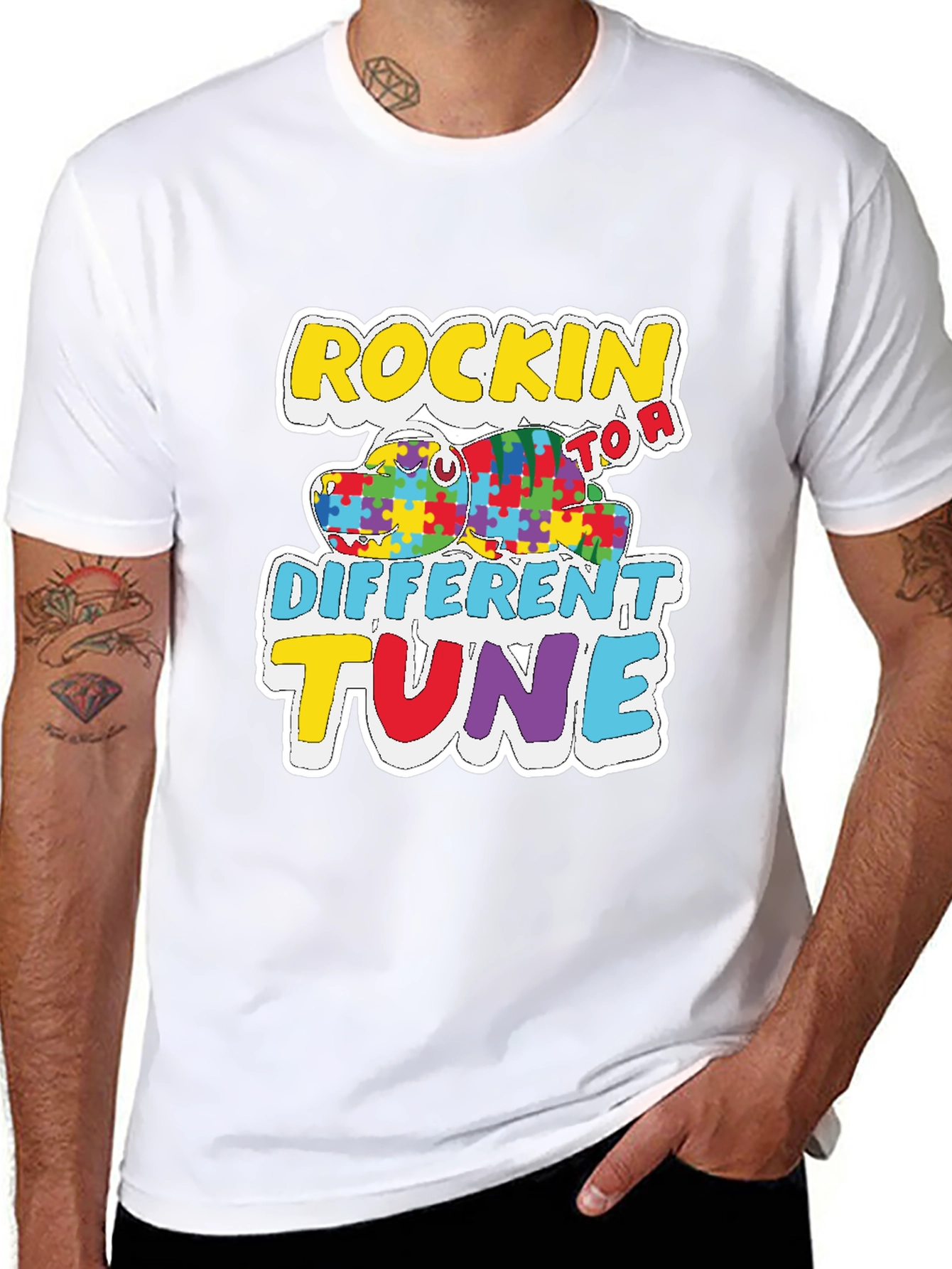 Rockin to a Different Tune Autism Awareness T-Shirt