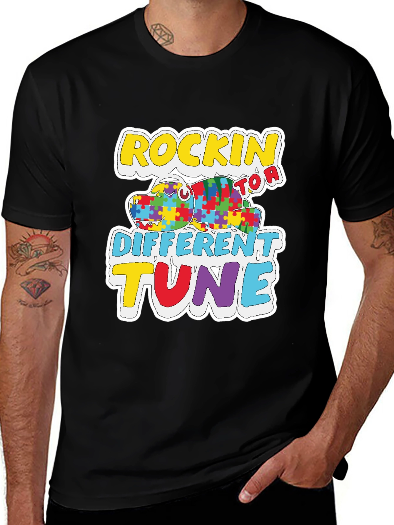 Rockin to a Different Tune Autism Awareness T-Shirt