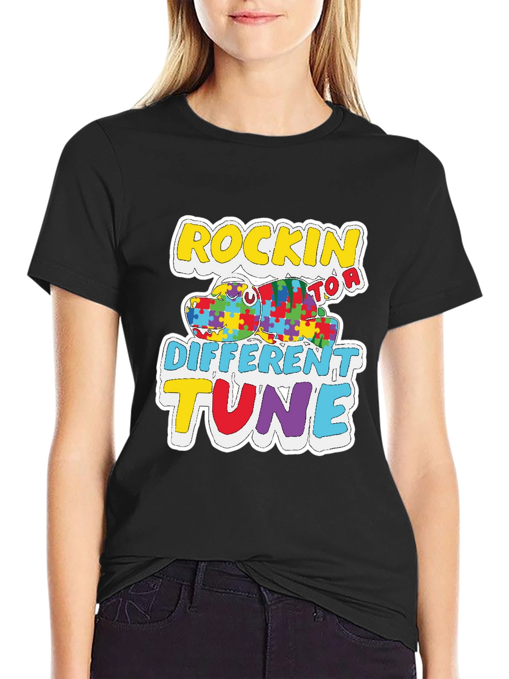 Rockin to a Different Tune Autism Awareness T-Shirt