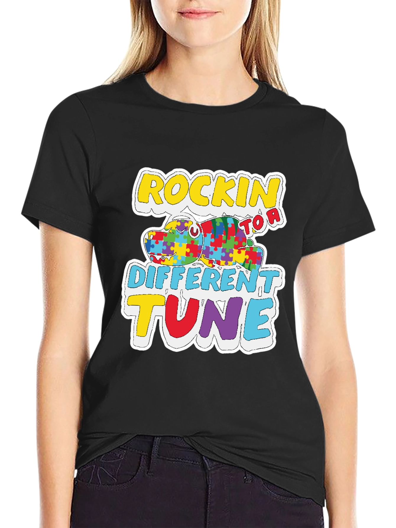 Rockin to a Different Tune Autism Awareness T-Shirt