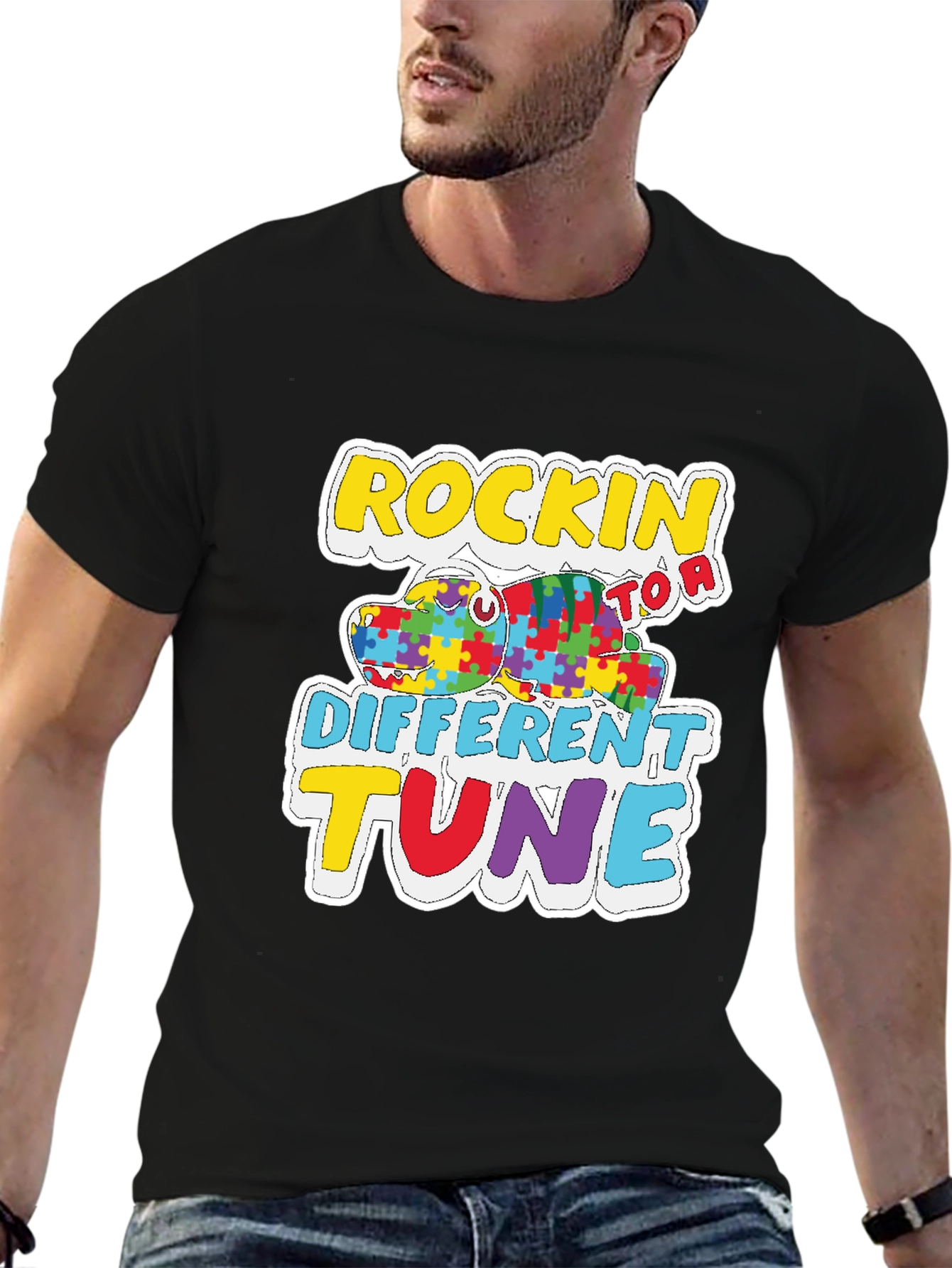 Rockin to a Different Tune Autism Awareness T-Shirt