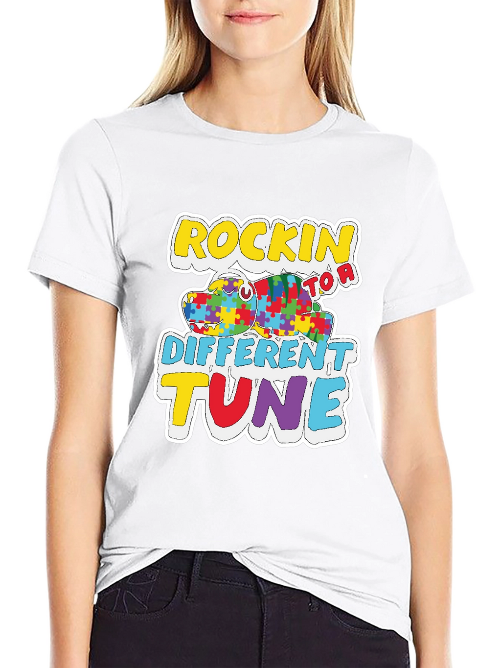 Rockin to a Different Tune Autism Awareness T-Shirt