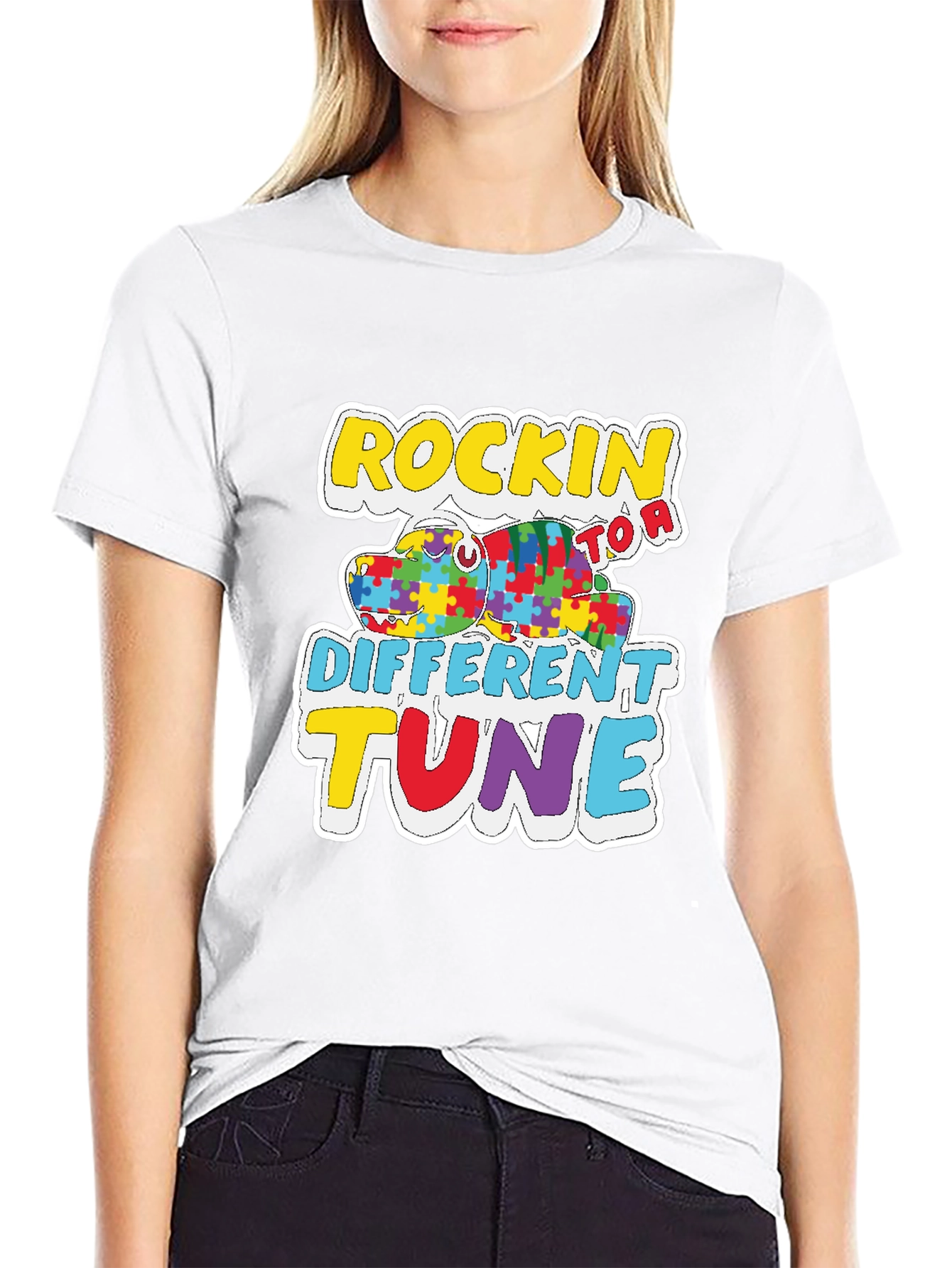 Rockin to a Different Tune Autism Awareness T-Shirt