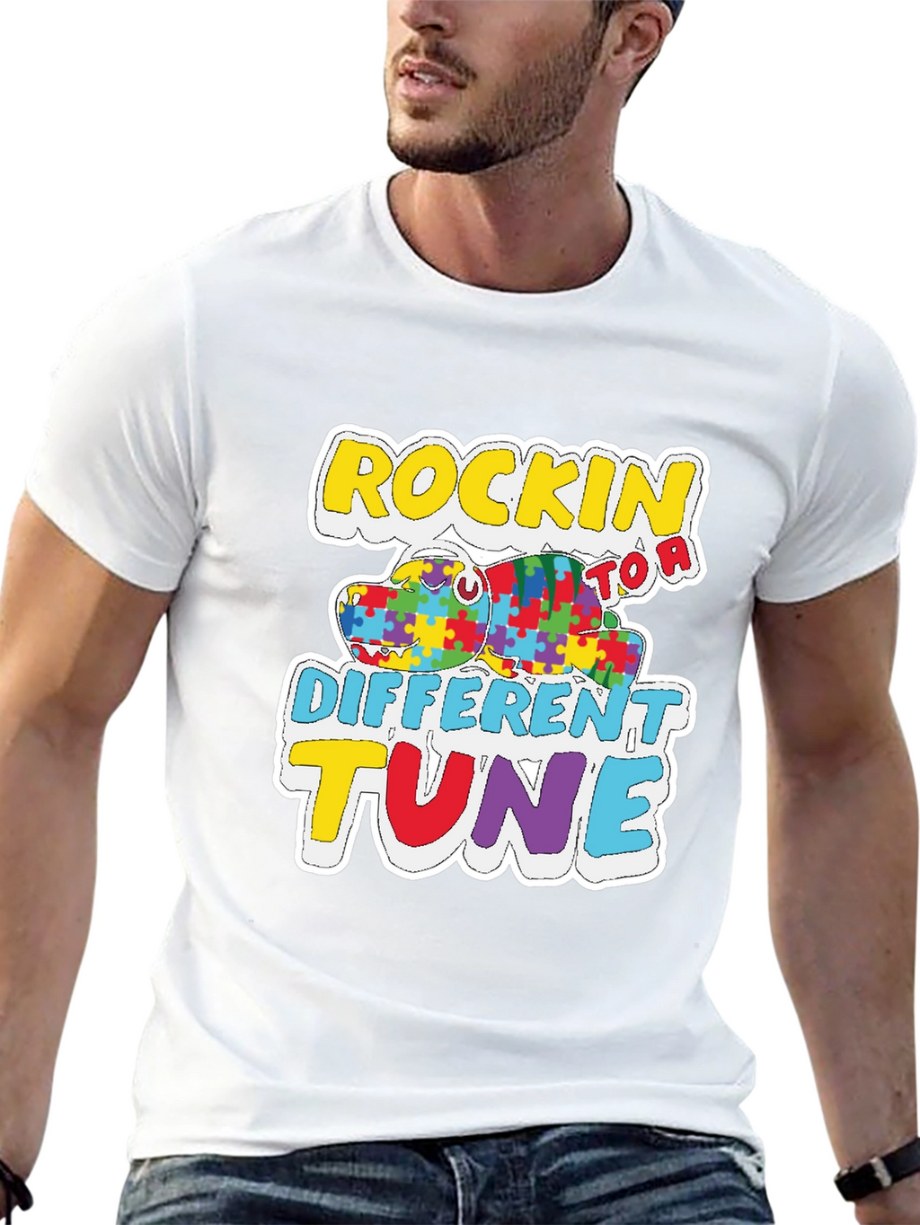 Rockin to a Different Tune Autism Awareness T-Shirt