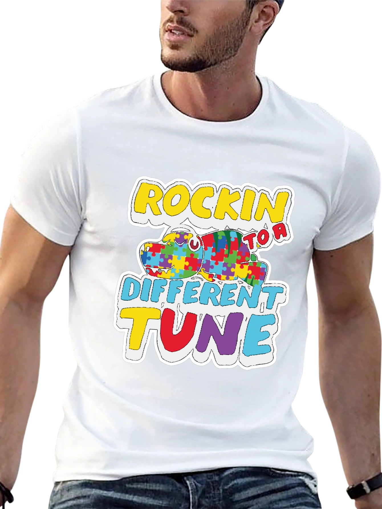 Rockin to a Different Tune Autism Awareness T-Shirt