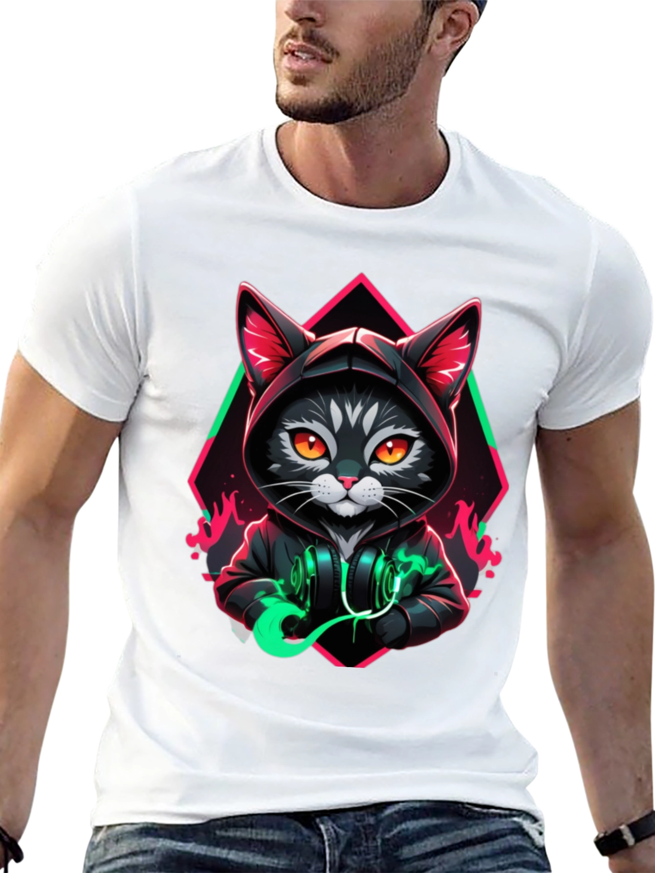 Cool Cat Hoodie T-Shirt - Unique Design