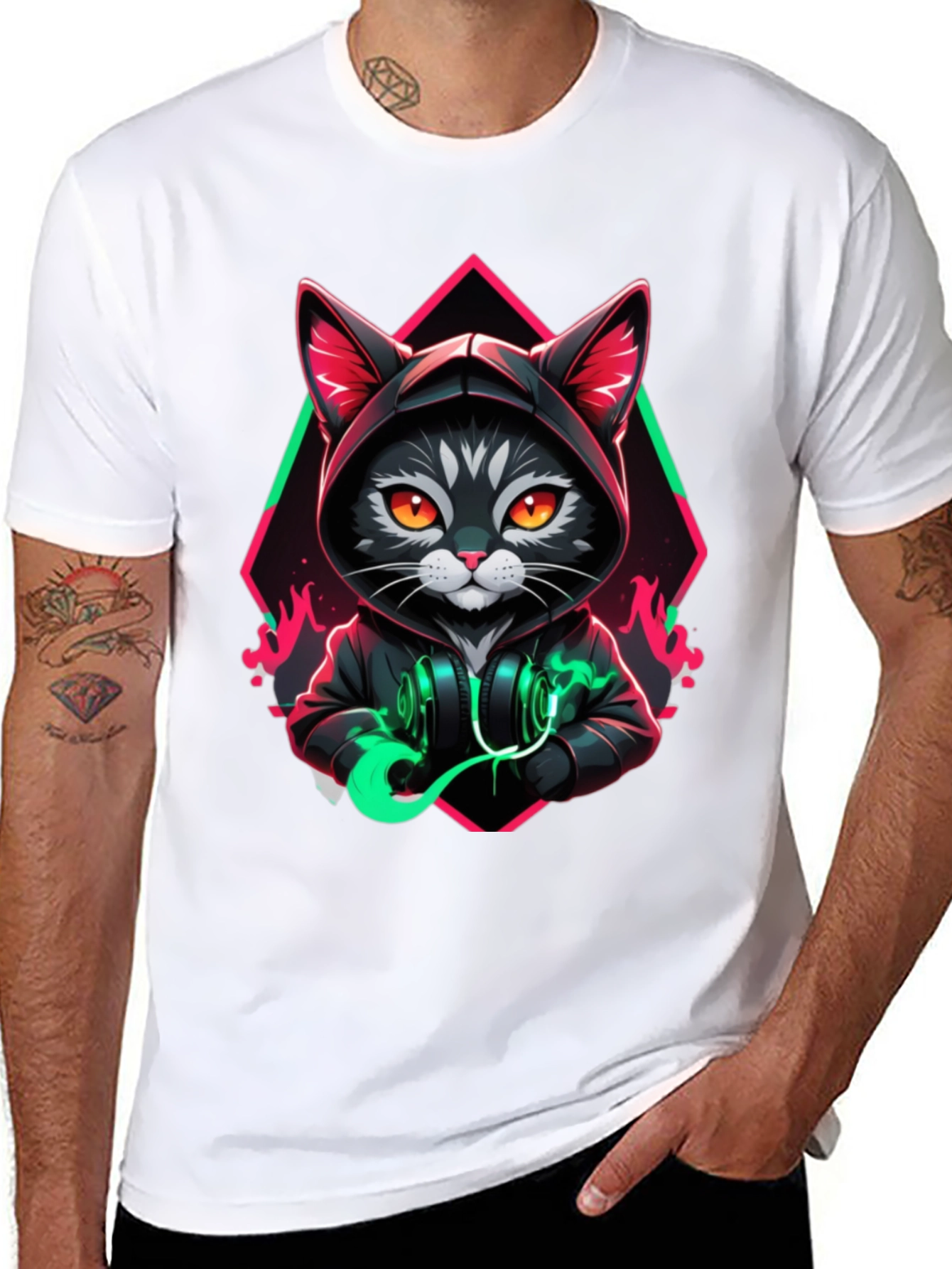 Cool Cat Hoodie T-Shirt - Unique Design