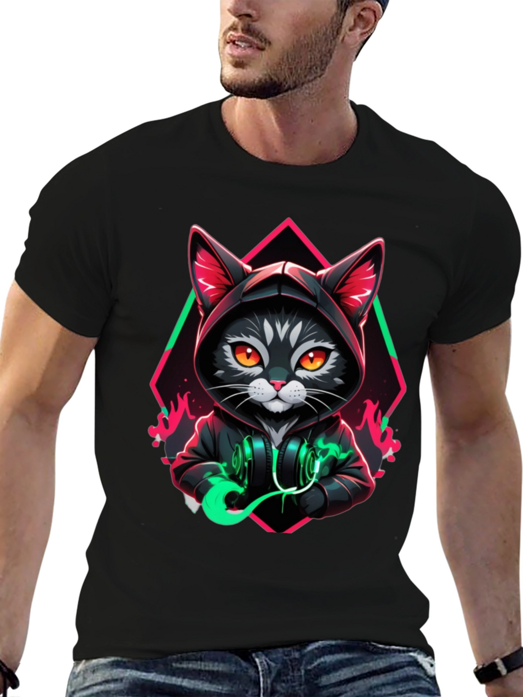 Cool Cat Hoodie T-Shirt - Unique Design