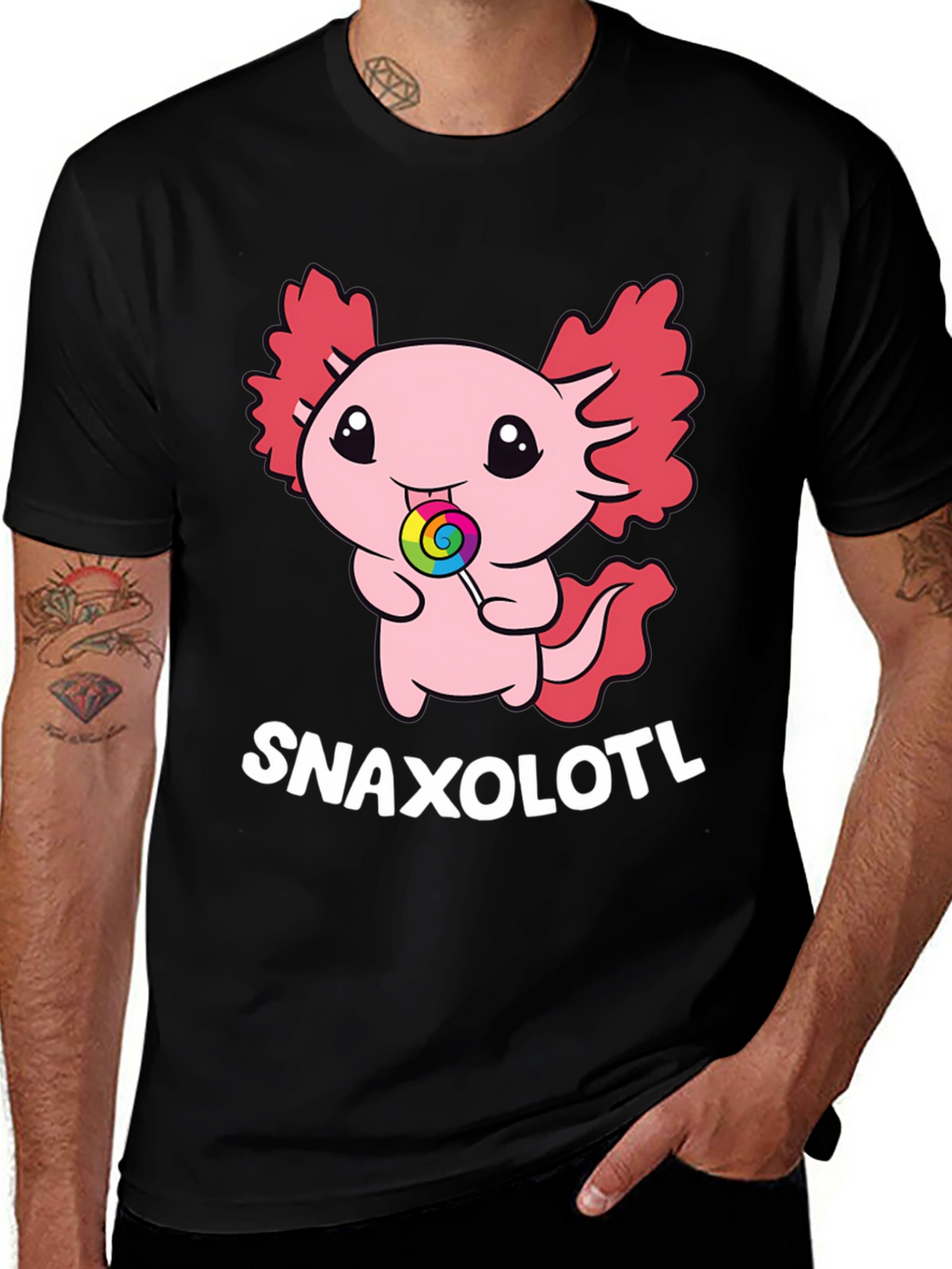 Snaxolotl T-Shirt - Cute Axolotl Candy Tee
