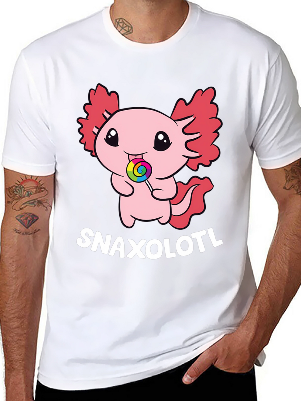 Snaxolotl T-Shirt - Cute Axolotl Candy Tee
