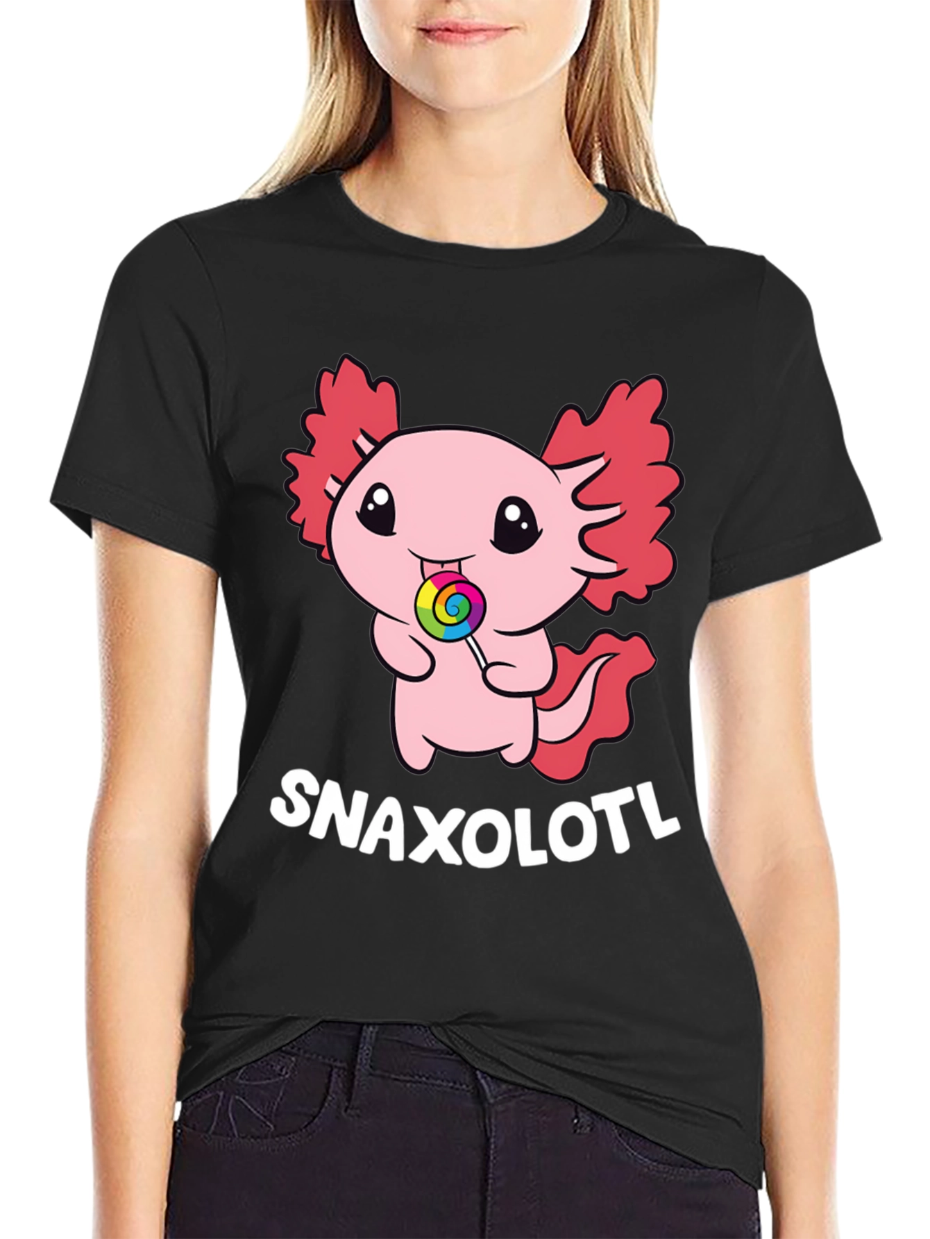 Snaxolotl T-Shirt - Cute Axolotl Candy Tee