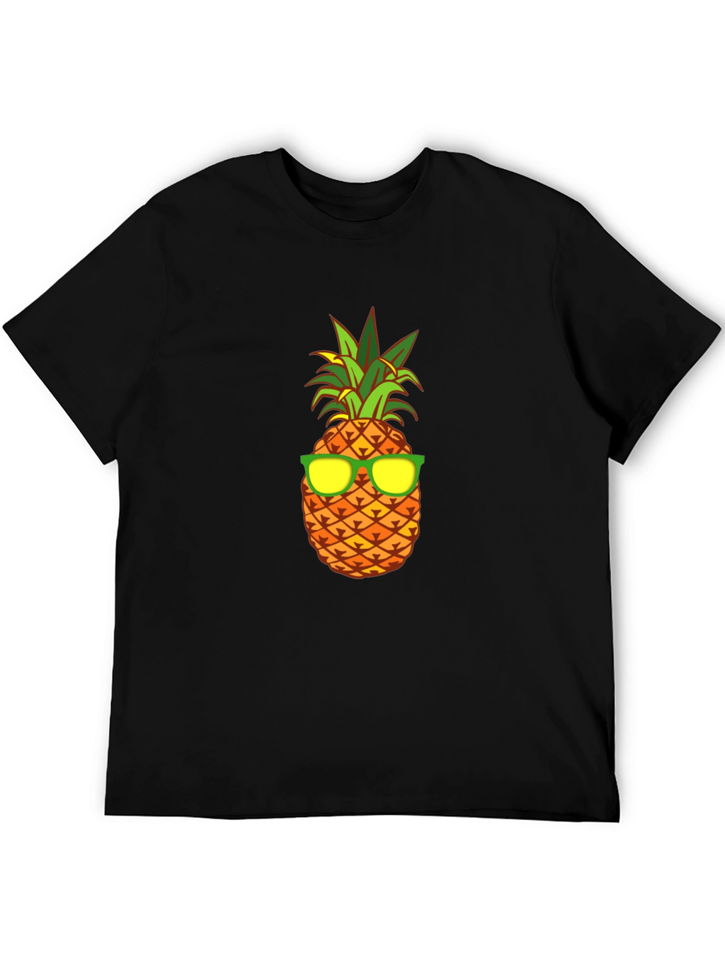 Cool Pineapple Graphic Tee - Black Cotton T-Shirt