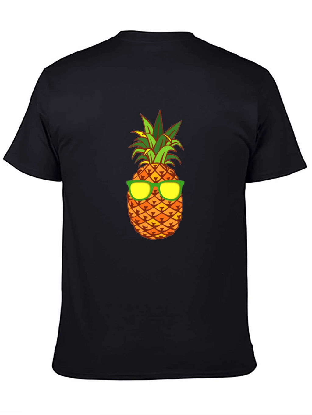 Cool Pineapple Graphic Tee - Black Cotton T-Shirt