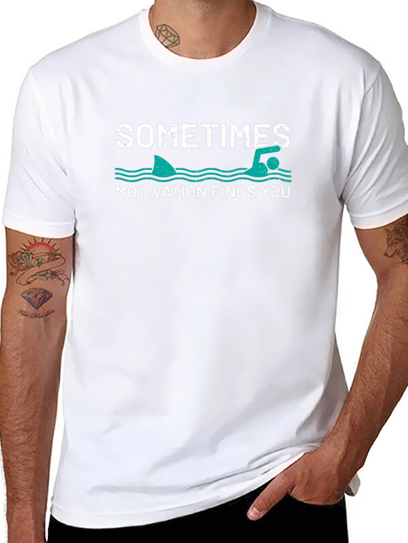 Sometimes Motivation Finds You Graphic T-Shirt