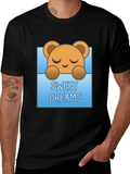 Sweet Dreams Bear Graphic Tee - Soft Cotton