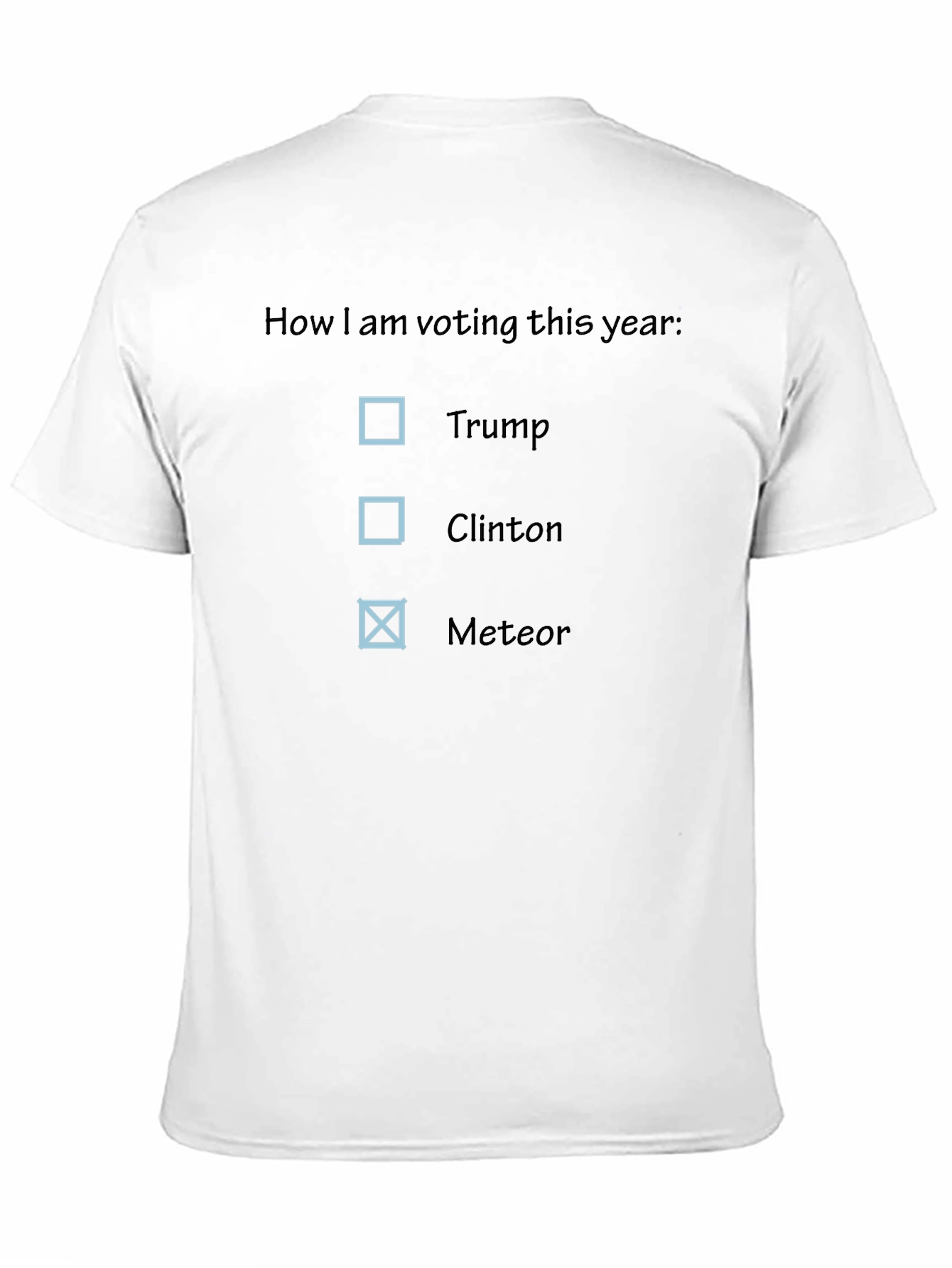 Novelty Political Humor T-Shirt - Meteor 2024