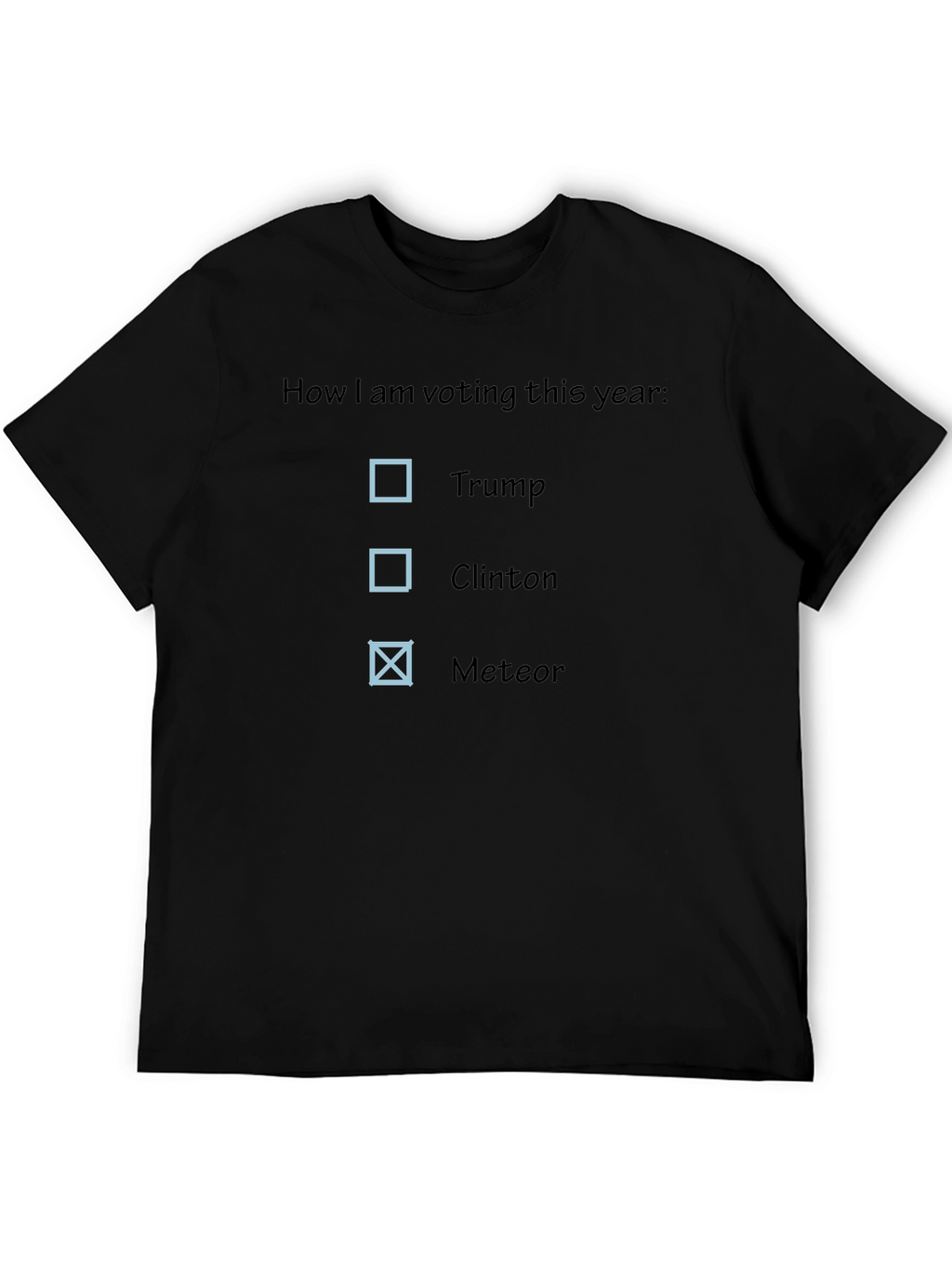 Novelty Political Humor T-Shirt - Meteor 2024