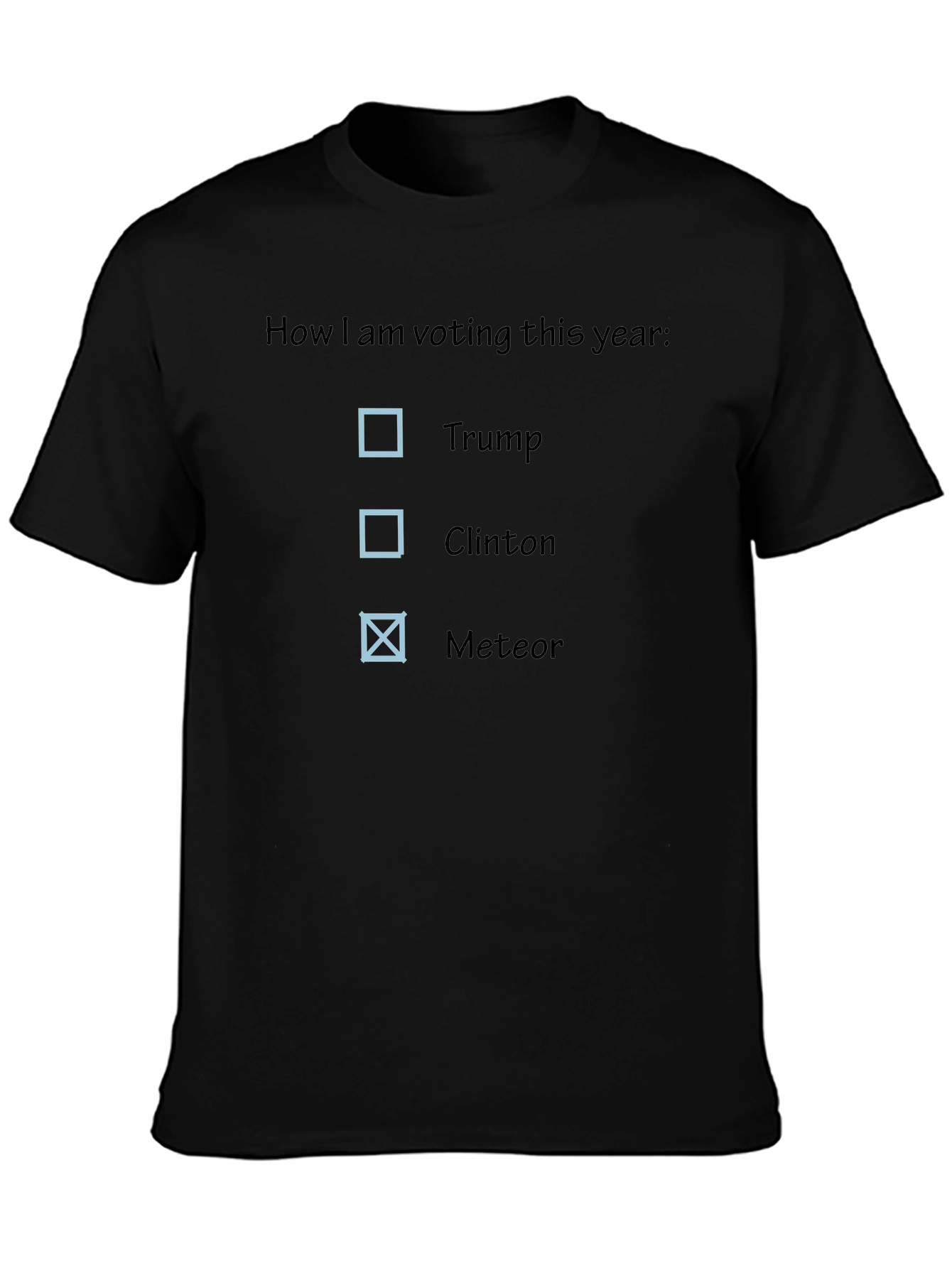 Novelty Political Humor T-Shirt - Meteor 2024