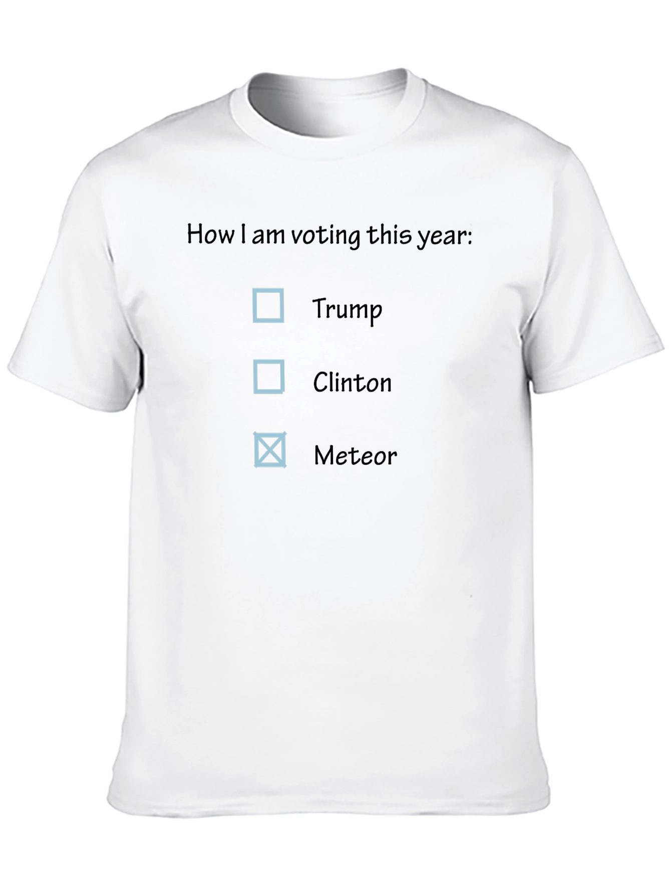 Novelty Political Humor T-Shirt - Meteor 2024