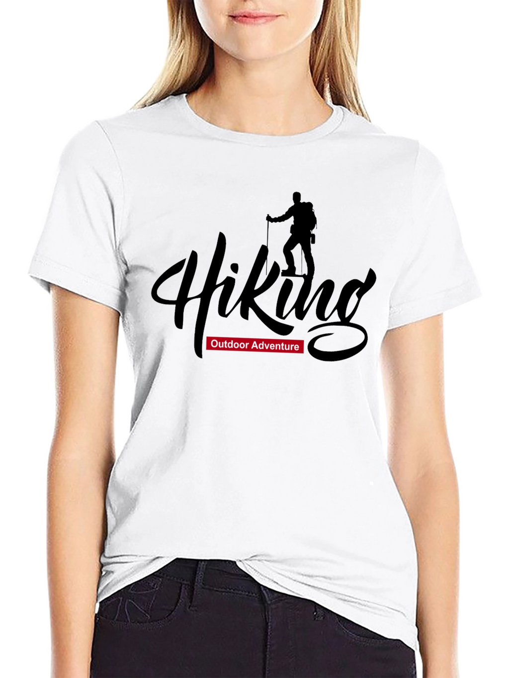 Hiking Adventure Graphic T-Shirt - Black